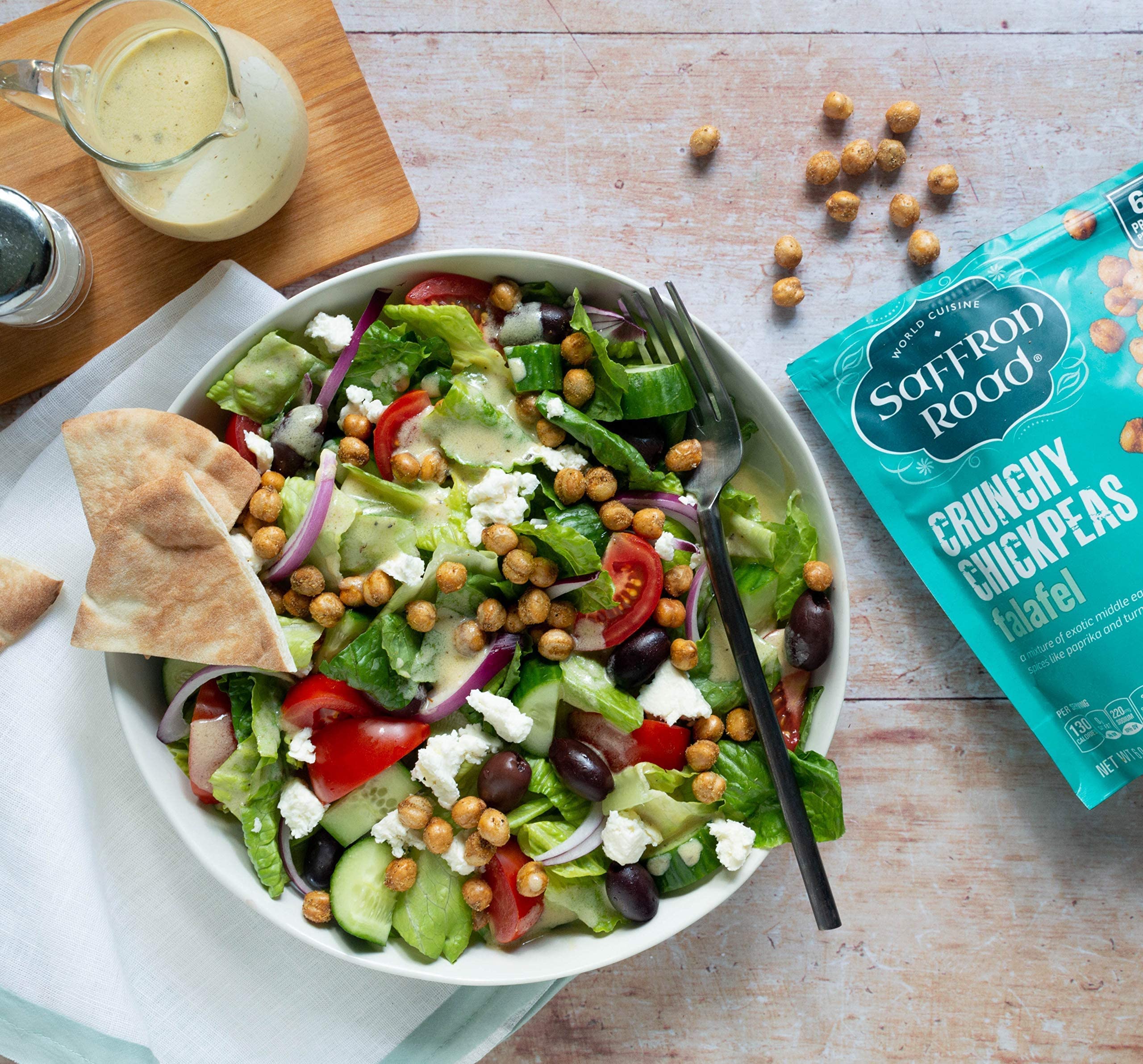 Organic Crunchy Chickpea Snacks - Gluten Free, Non-GMO, Kosher, Vegan | Falafel Flavor | 6 oz (6 Pack) | Healthy On-the-Go Snack for Work, School & Travel