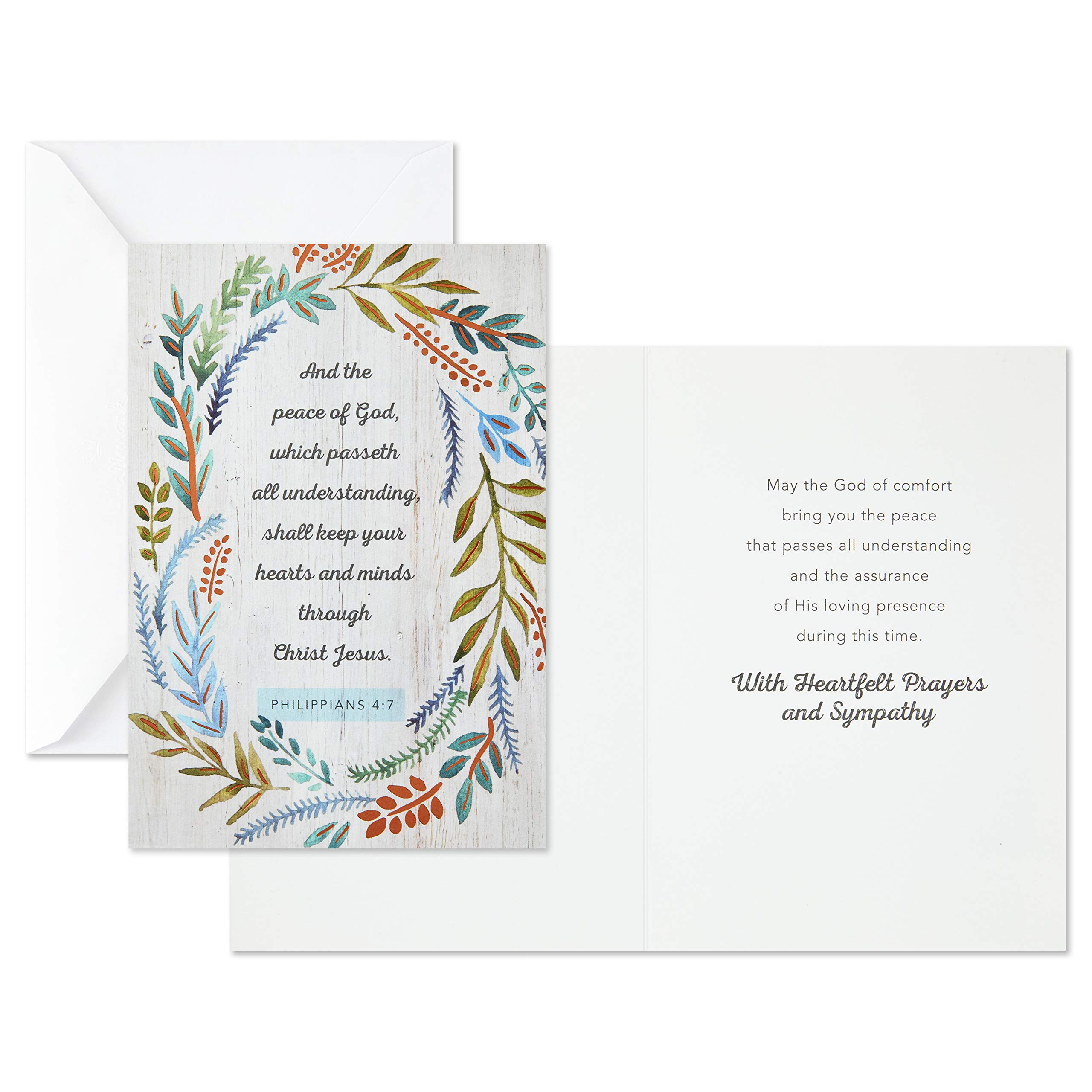 Hallmark Sympathy Greeting Cards with Flowers - 12 Assorted Condolence Cards & Envelopes | DaySpring Religious Sympathy Cards with Floral Wreaths - 12 Pack | Perfect for Funeral, Memorial Service & Comforting Grieving Friends