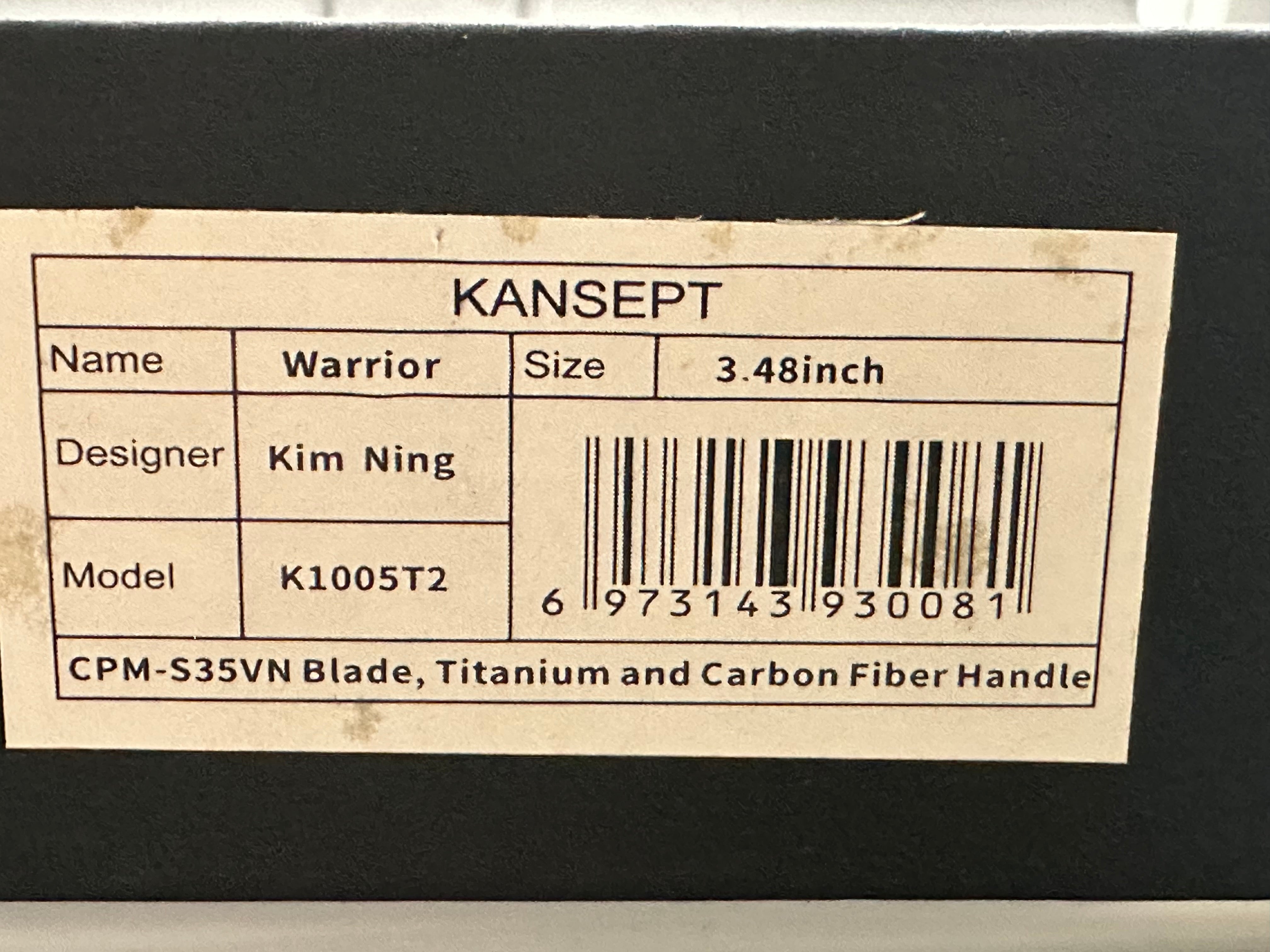 KANSEPT WARRIOR Folding Pocket Knife - Gray Titanium Handle, Plain Tanto S35VN Blade (Model K1005T2) | EDC, Outdoor Survival, Camping & Everyday Carry Tool