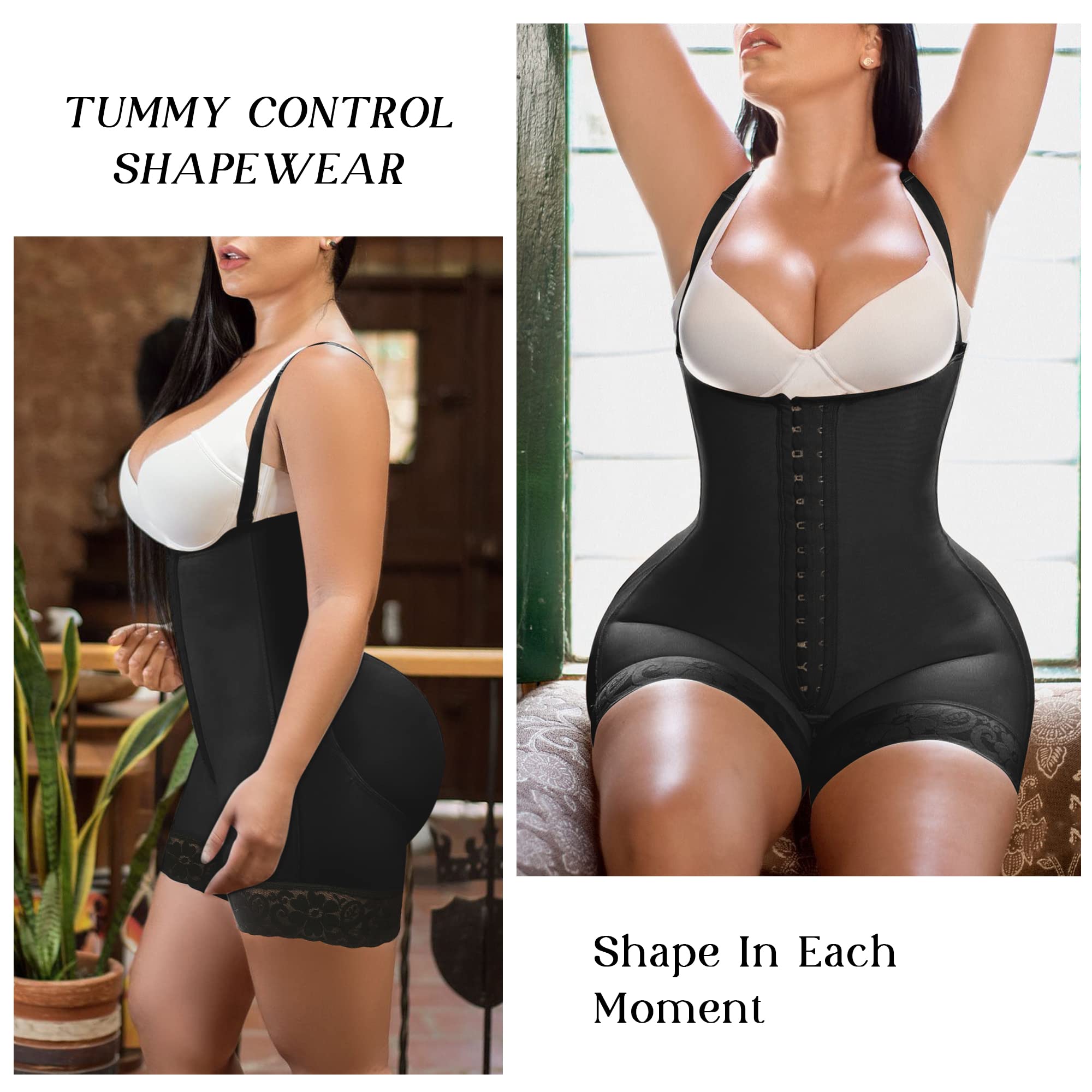 YIANNA Colombian Shapewear for Women - Post Surgery Compression Garment with Tummy Control & Zipper Crotch - Slimming Body Shaper for Everyday Wear, Special Occasions & Recovery