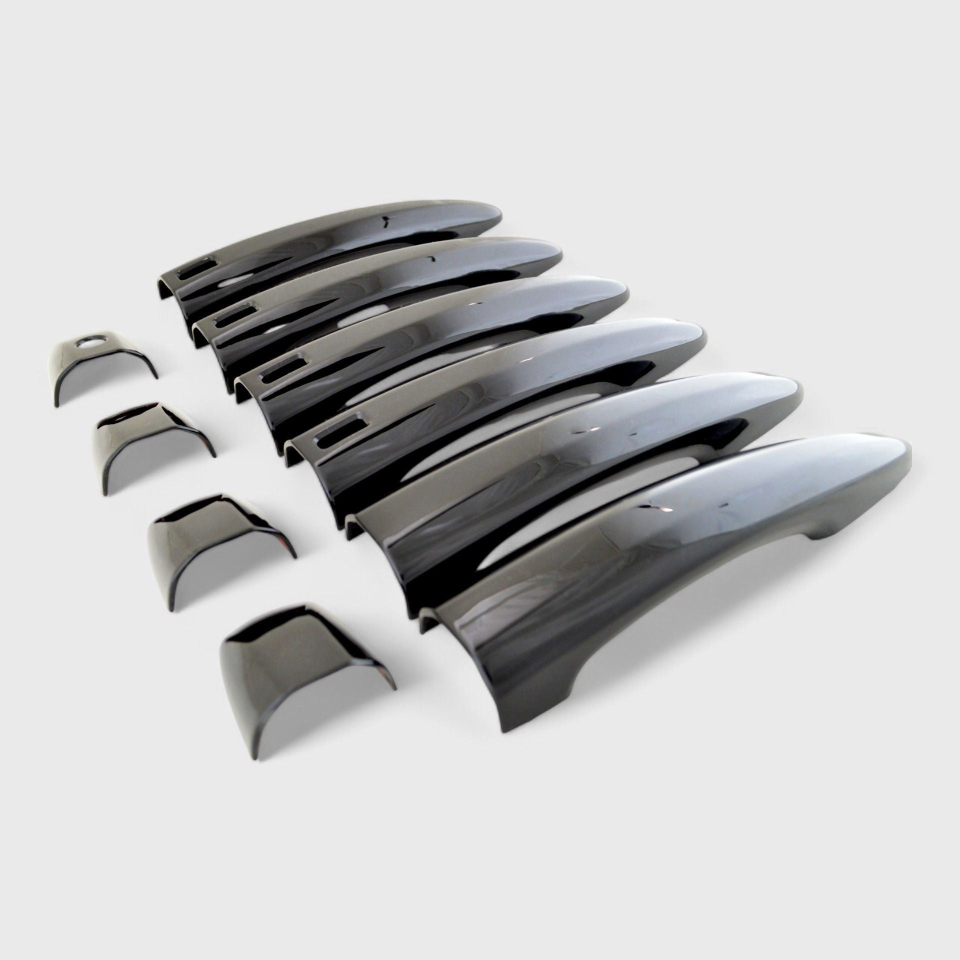 Glossy Black Chrome Delete Door Handle Cover with Smart Key - Compatible with Multiple Car Models (DH6292BLK) | Upgrade Your Vehicle's Exterior Style for a Sleek, Modern Look