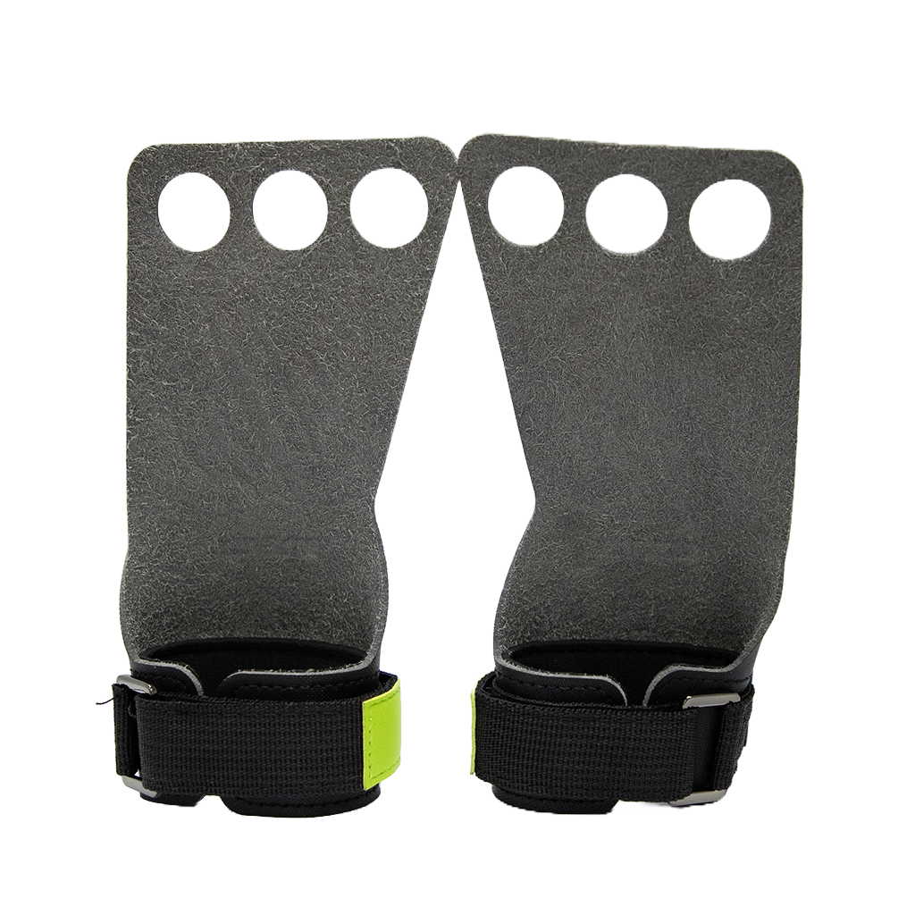 Bear KompleX 3 Hole Black Diamond Grips - Premium Weightlifting Grips for CrossFit, Powerlifting & Gym Training - Enhance Grip Strength & Protect Hands During Workouts
