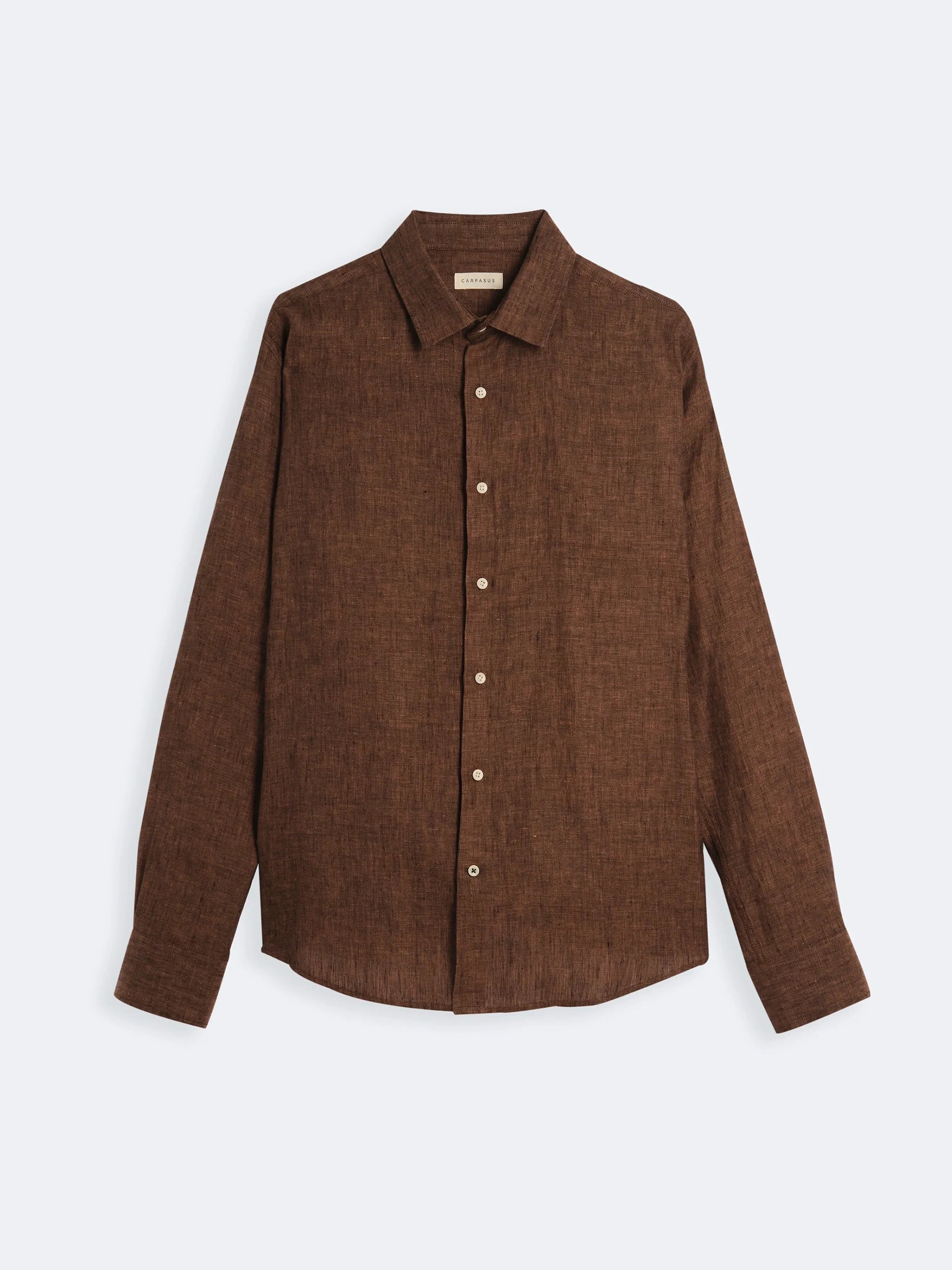 Premium Linen Shirt for Men - Verzasca Bronze - Breathable & Comfortable Summer Casual Wear - Perfect for Beach, Travel & Outdoor Activities