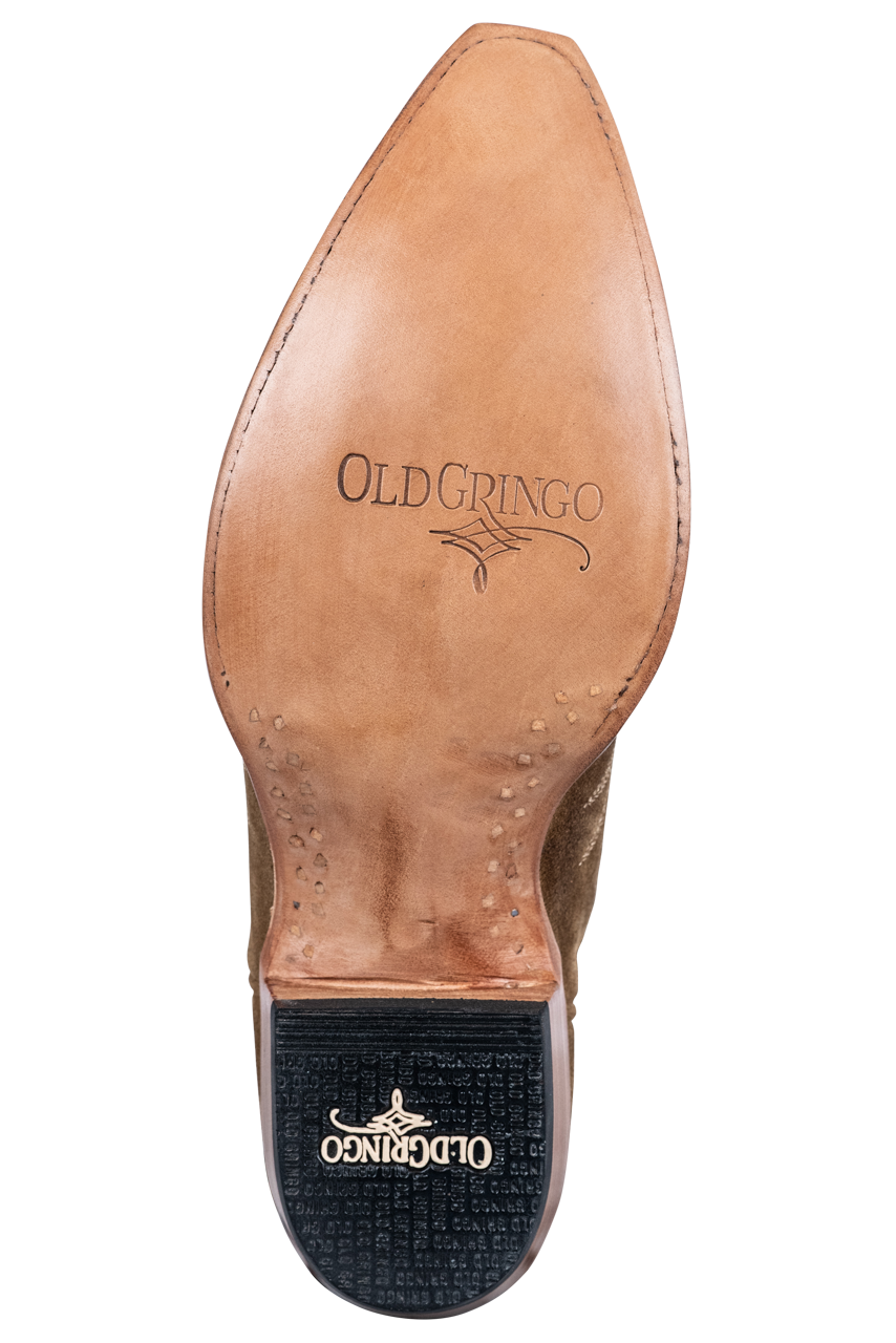 Old Gringo Women's Tan Suede Dutton Cowgirl Boots - Western Style Ankle Booties for Country Dancing, Rodeo & Casual Wear