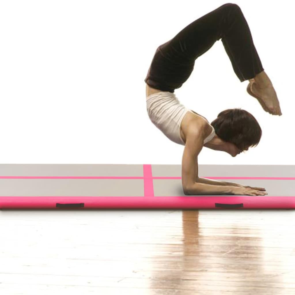 Inflatable Air Track Mat for Gymnastics, Tumbling & Training - Heavy Duty PVC with Air Pump - Perfect for Home, Gym & Outdoor Use