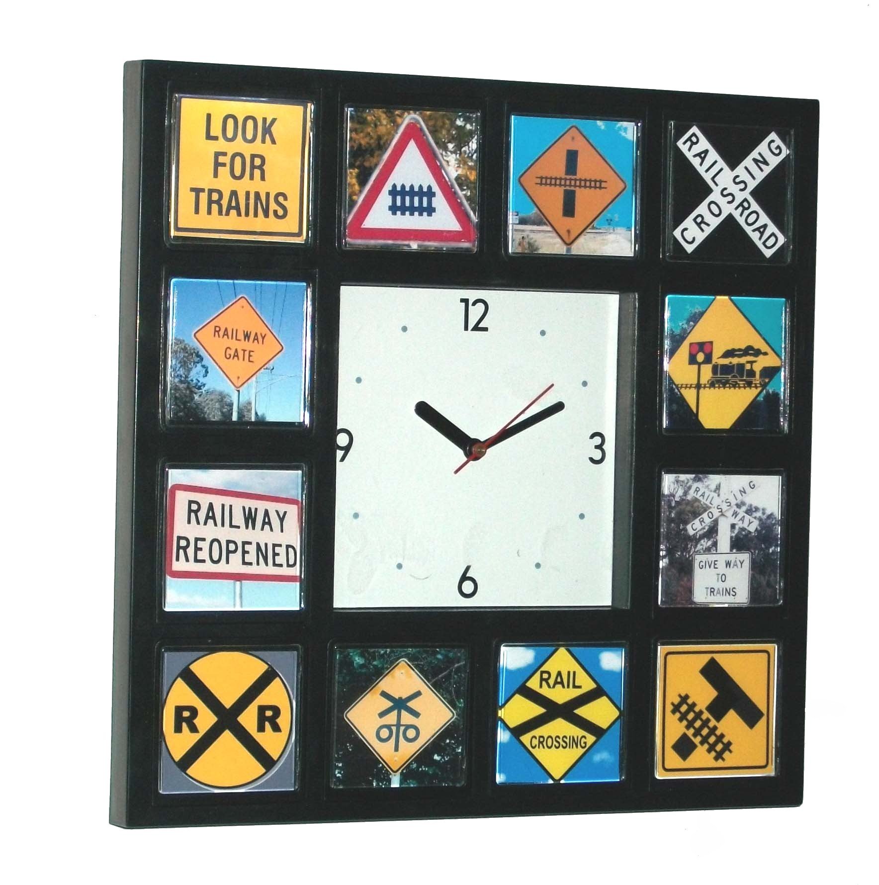 Vintage Train Railroad Locomotive Wall Clock - Classic Railway Theme for Home, Office, or Desk Decor | Perfect Gift for Train Enthusiasts & Collectors
