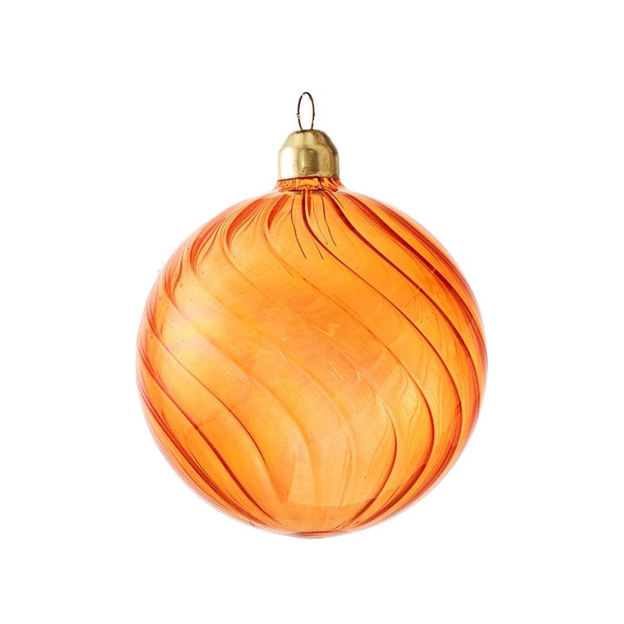 HARMONIER Christmas Ornament 8cm - Iridescent Orange Holiday Decoration (40g) for Tree, Gift, and Festive Home Decor
