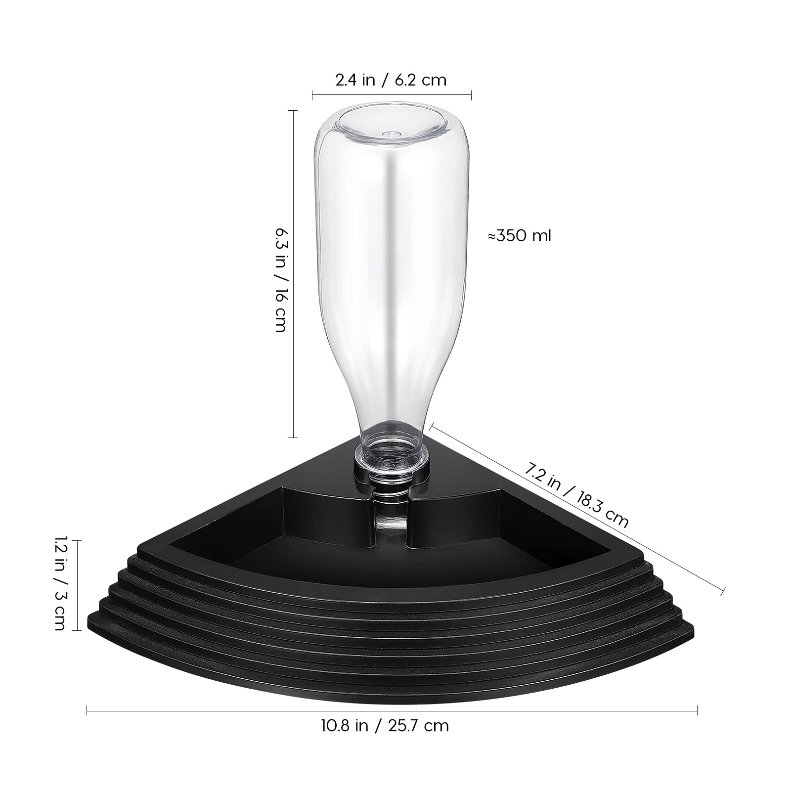 POPETPOP Automatic Reptile Water Dispenser - Leak-Proof Reptile Water Feeder with Bottle for Turtles, Bearded Dragons, Geckos & Lizards | Ideal for Terrariums, Habitats & Pet Enclosures