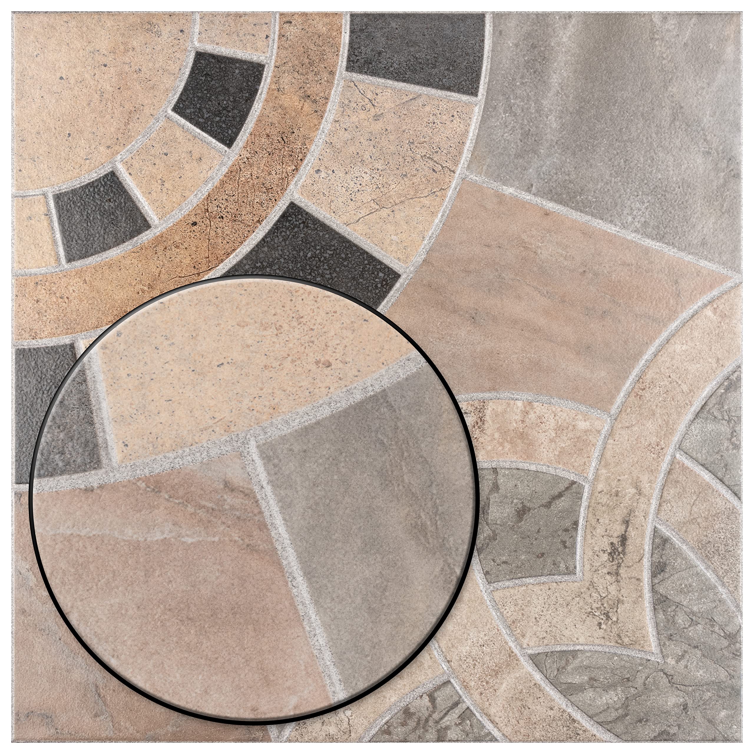 Merola Tile Cartago Azul 17.75x17.75 Inch Ceramic Floor & Wall Tile - Blue Spanish Style Square Tiles for Kitchen Backsplash, Bathroom & Shower Walls