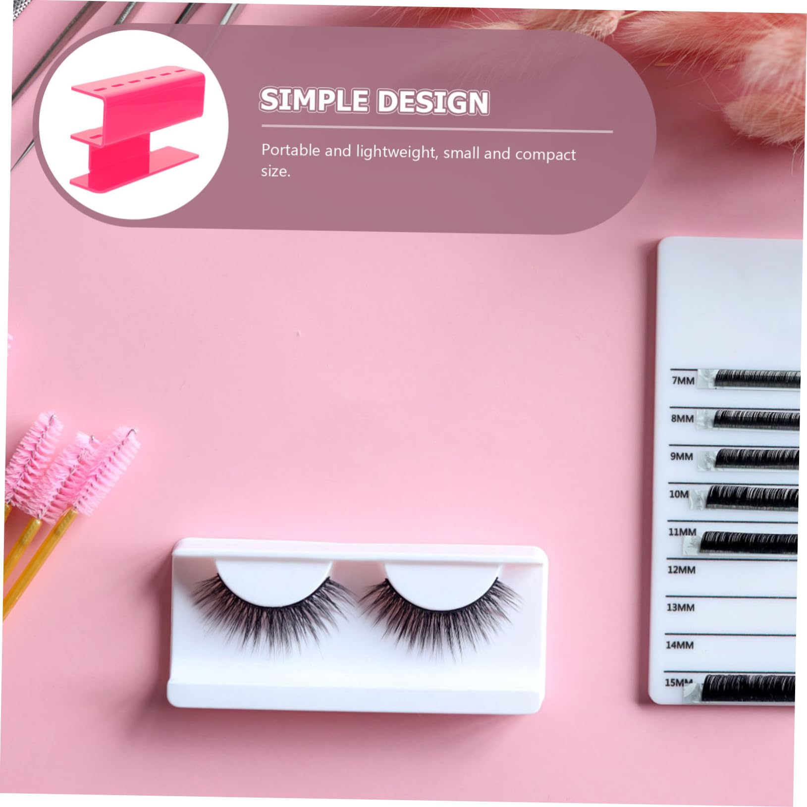 FOMIYES Acrylic Eyelash Extension Tweezers Rack - Portable Lash Tool Organizer for Professionals | Neat Tweezers Holder Stand | Perfect for Salon, Home & Travel Use