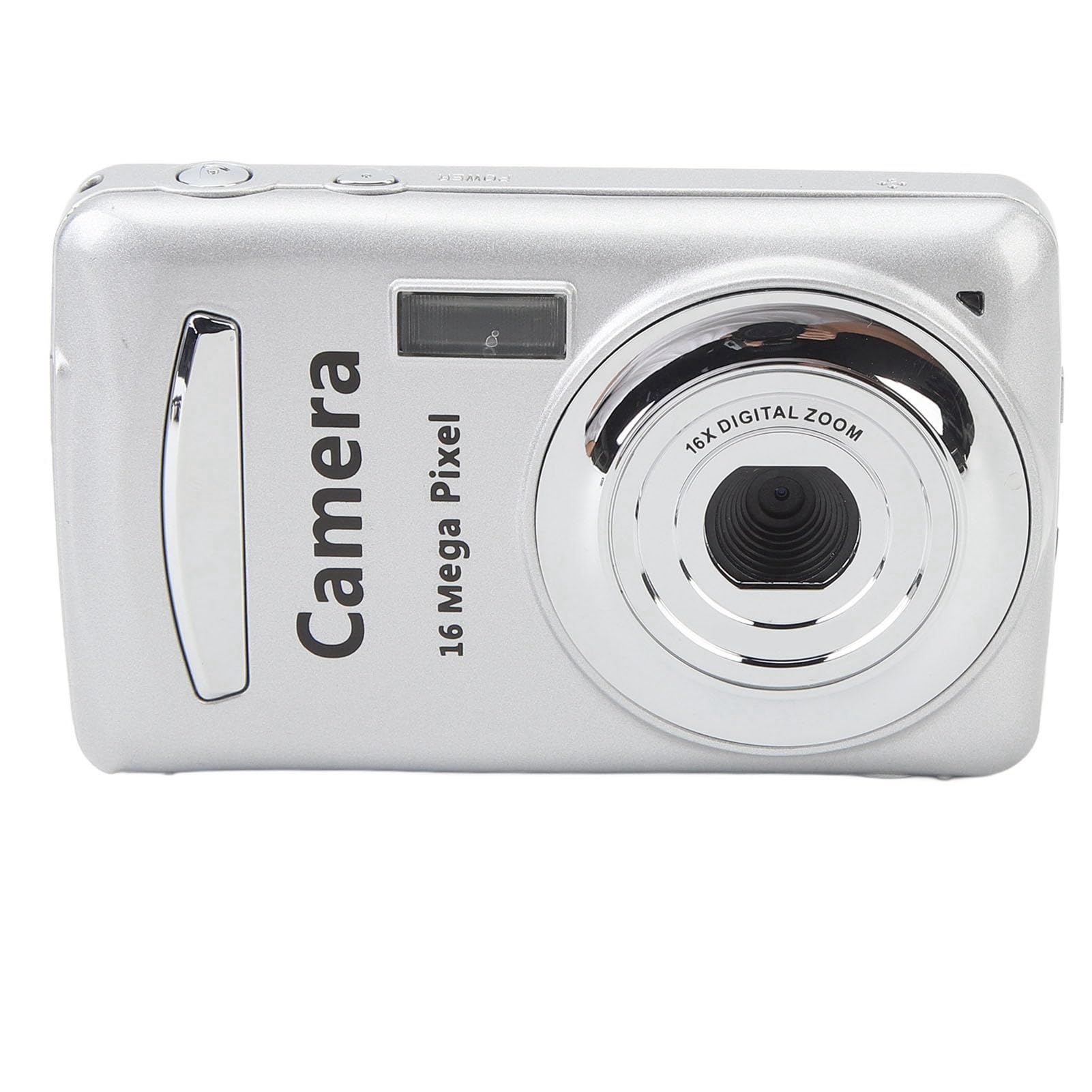 16MP Portable Travel Camera with ABS Body - Compact & Lightweight for Outdoor Adventures, Vacations & Vlogging (Silver)