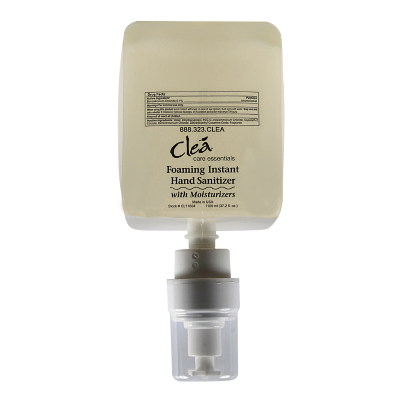 Clea Instant Hand Sanitizer Refill - Alcohol-Free 1100ml (4 Pack) | Gentle Skin Protection for Home, Office & Travel Use