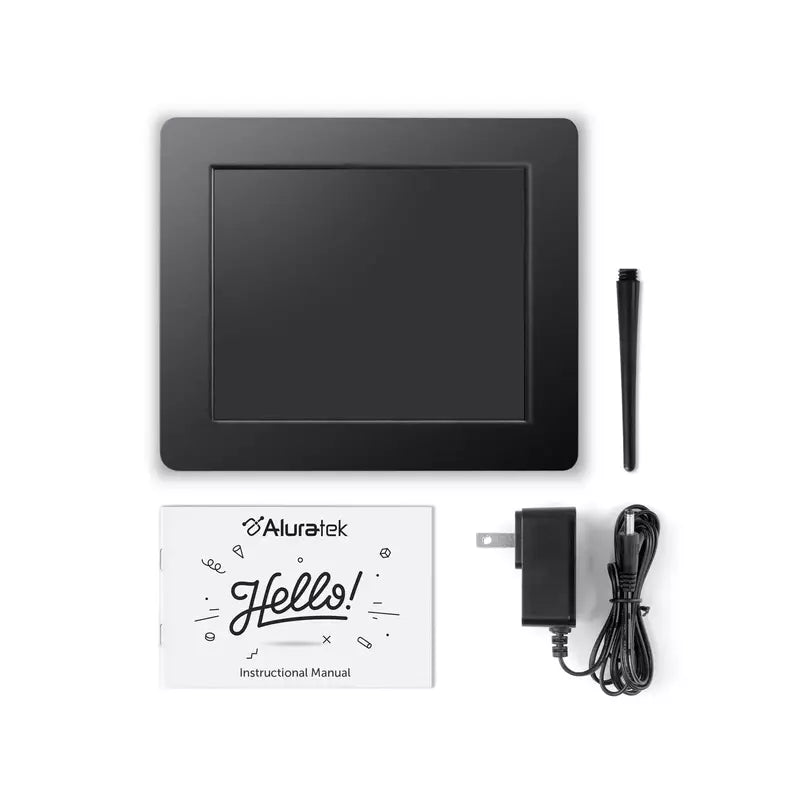 Aluratek 8 Inch Digital Photo Frame with Auto Slideshow - HD Display, WiFi & Cloud Storage - Perfect for Home Décor, Office Display & Gift Giving