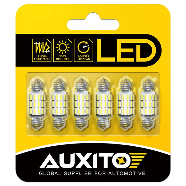 2006-2010 Ford F150 36MM LED Dome Light Bulb - Super Bright White Interior Light Replacement for Cab & Map Lights (Pack of 2) - Perfect for Night Driving & Interior Illumination