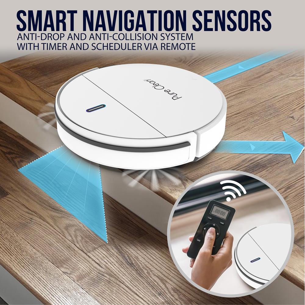 Smart Robot Vacuum Cleaner with WiFi, Self-Charging, 2000Pa Suction - Perfect for Hardwood Floors & Pet Hair - Ideal for Home, Office & Apartment Cleaning