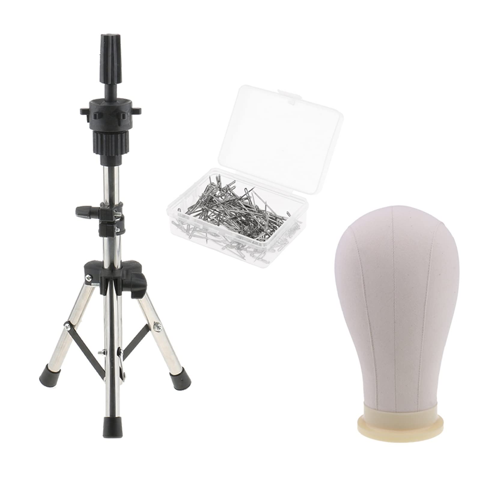 22 Inch Salon Mannequin Head with Cork Base - Wig Stand for Styling Practice, Hat Display & Wig Making | Includes T-Pins | Perfect for Home Salon, Cosmetology Training & Wig Storage