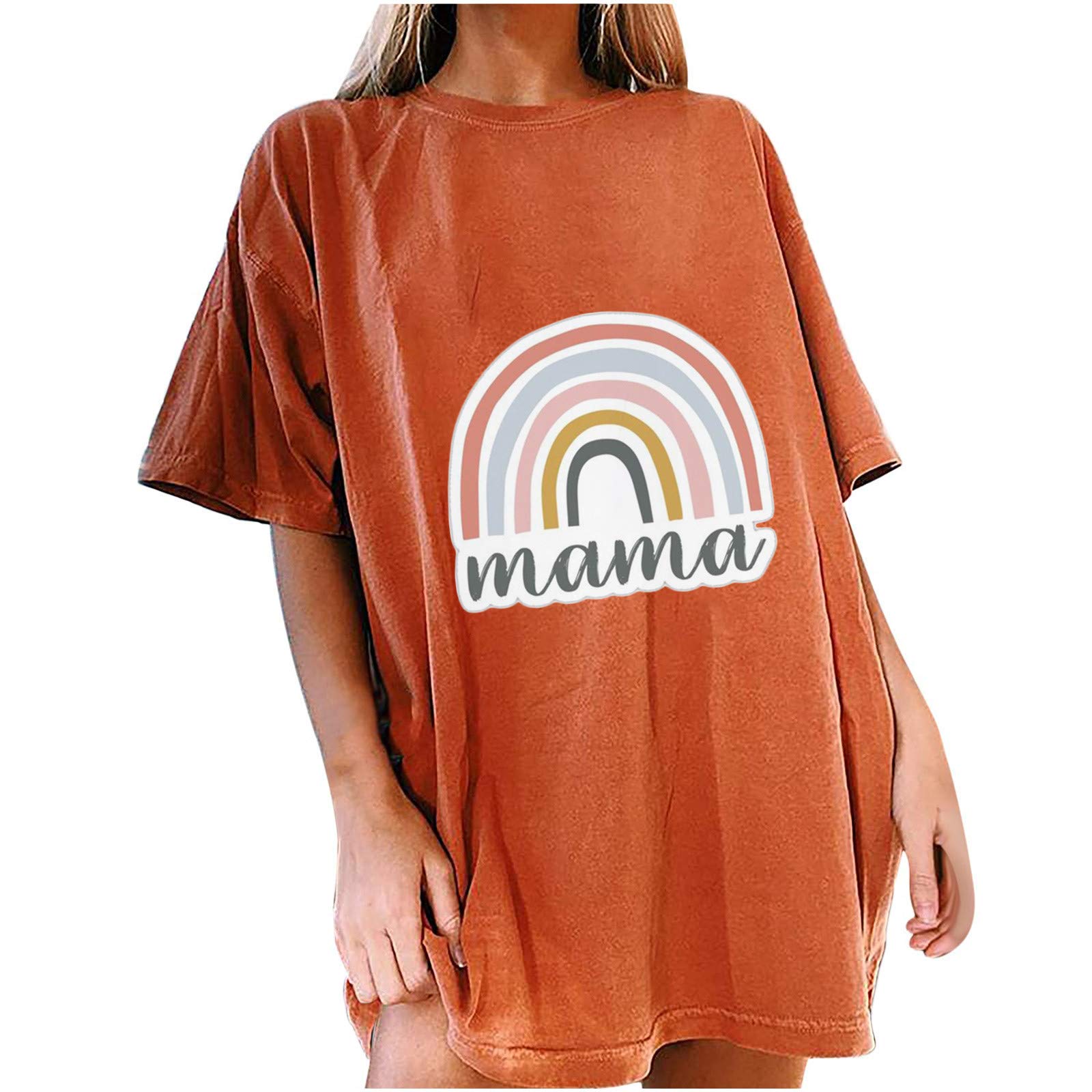 Women's Printed Casual Short Sleeve Blouse - Fashion Mama Pattern T-Shirt for Women (Black) | Perfect for Everyday Wear, Office Outfits & Summer Fashion