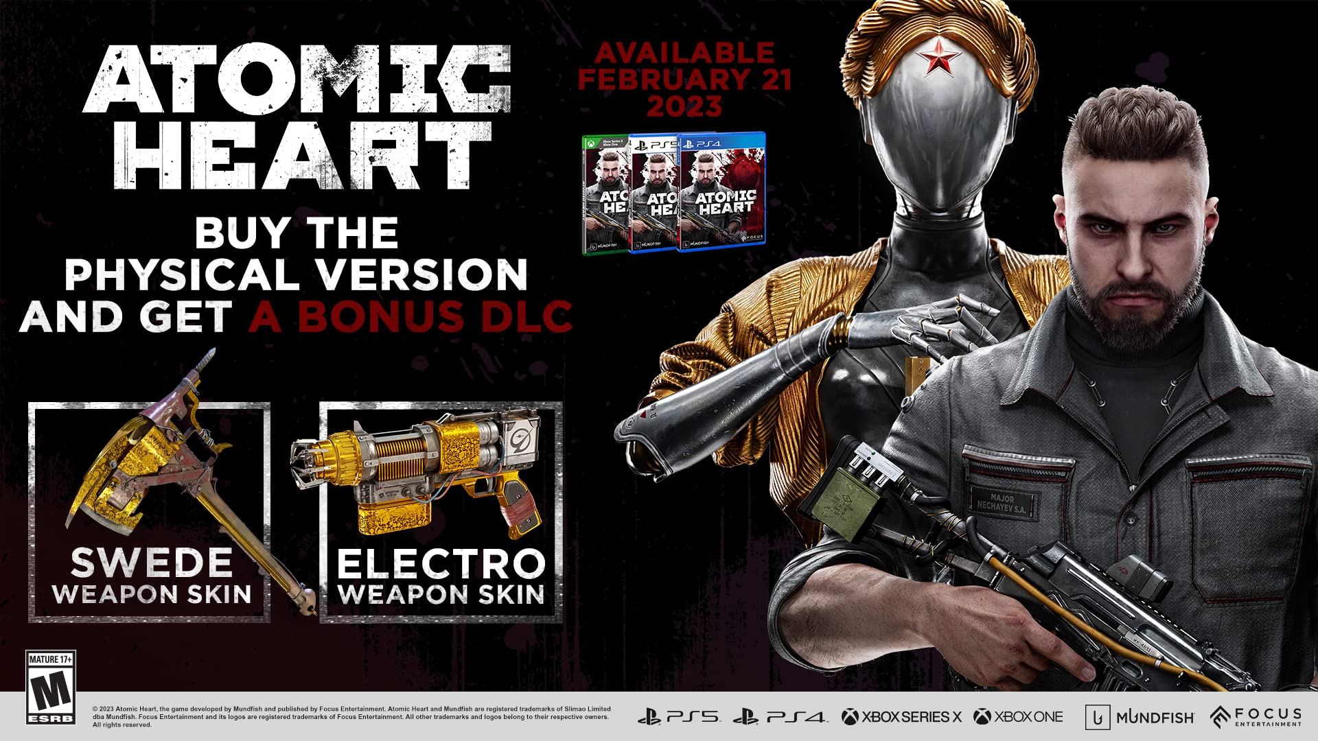 Atomic Heart PS5 Game - Action RPG Sci-Fi Adventure for PlayStation 5 | Explore a Dystopian Soviet Utopia | Perfect for Sci-Fi Fans & Action Game Lovers