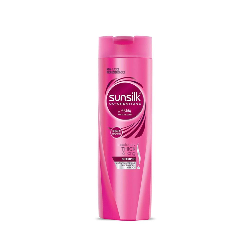 Sunsilk Lusciously Thick & Long Shampoo for Hair Growth - 180ml (2 Pack) - Volumizing & Strengthening Shampoo for Thin, Fine Hair - Daily Use for Thicker, Longer & Healthier Hair