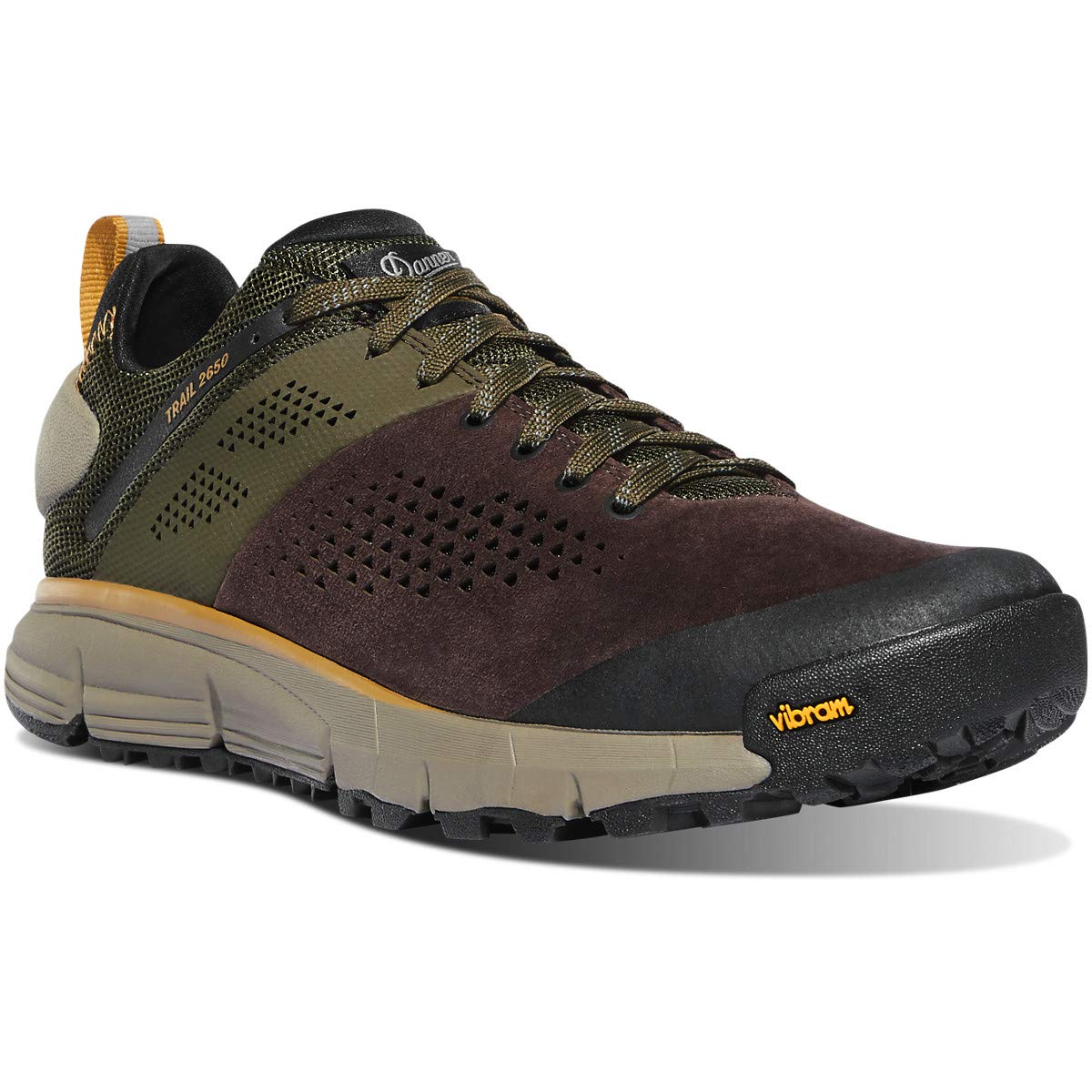 Danner Trail 2650 Men's Hiking Boots - Lightweight Suede & Textile with Breathable Mesh, OrthoLite Footbed & Vibram Outsole - Perfect for Outdoor Adventures, Hiking, and Backpacking