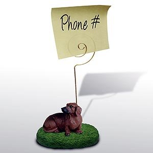 Red Dachshund Note Holder - Cute Dog Shaped Memo Clip for Office, Kitchen, or Desk Organizer - Perfect Gift for Pet Lovers