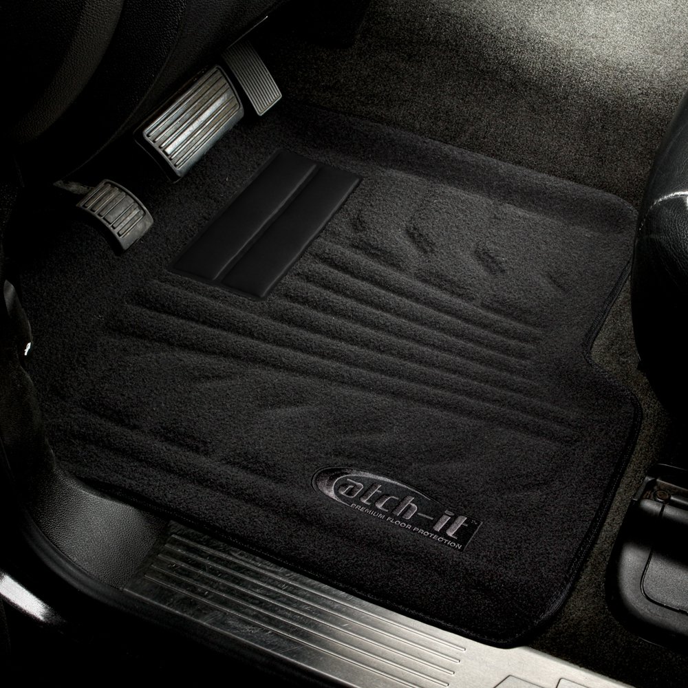 Lund 583077-G Catch-It Carpet Grey Front Seat Floor Mat - Set of 2 | All-Weather Protection for Trucks & SUVs | Perfect for Mud, Snow & Everyday Use
