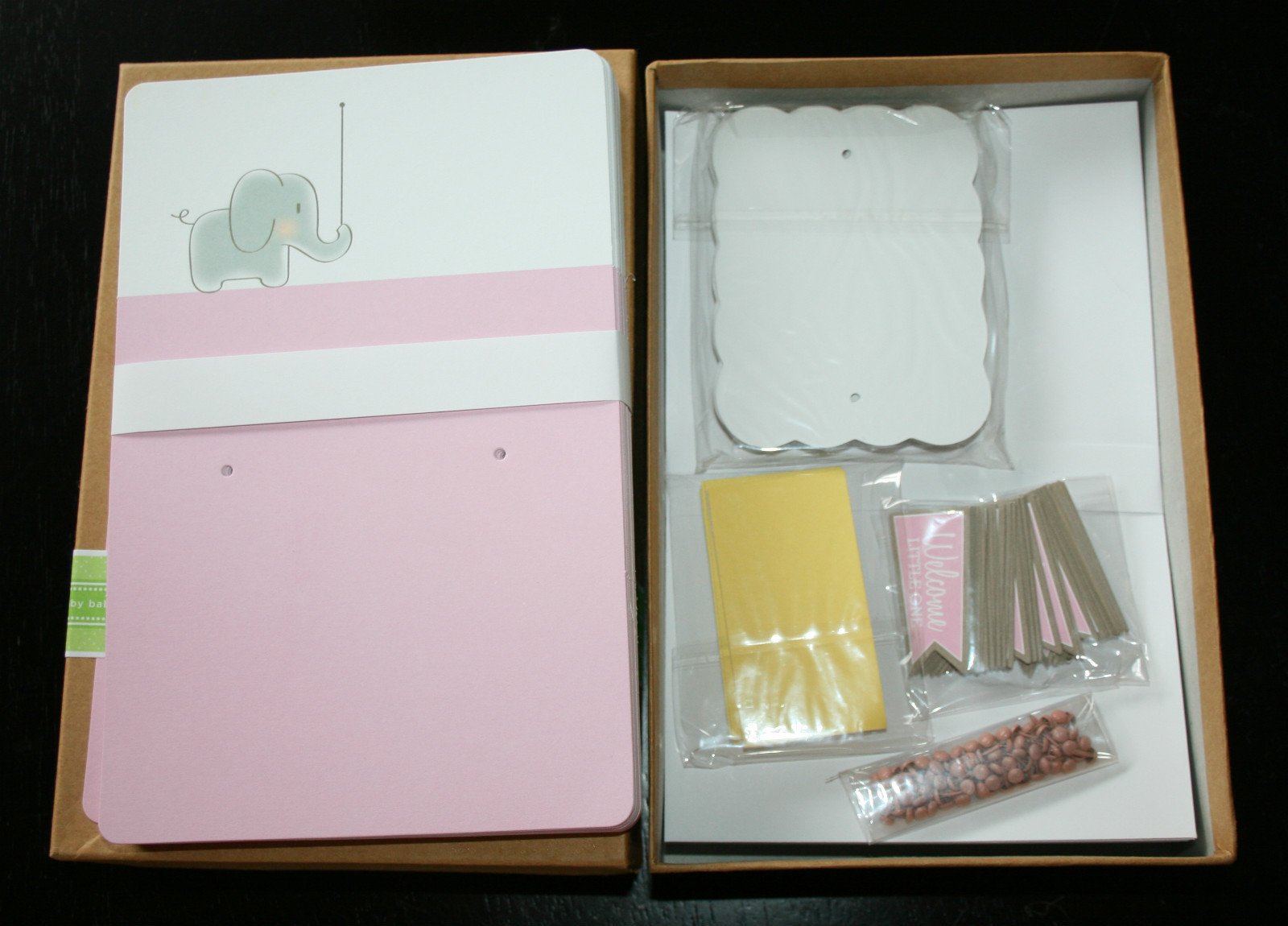 50-Piece Elephant Baby Girl Gender Reveal Announcement Kit - Perfect for Baby Showers, Gender Reveal Parties & Newborn Celebrations