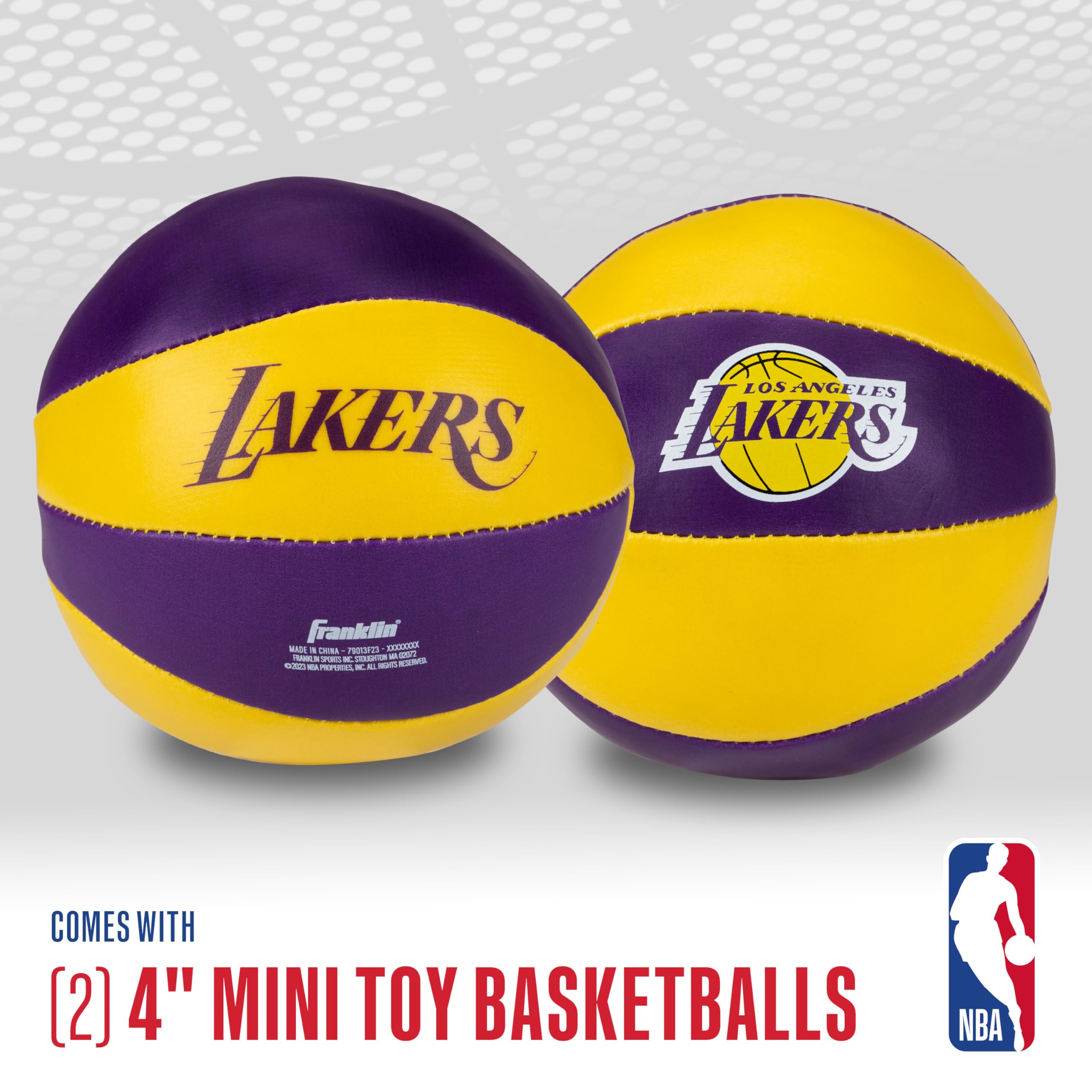 Franklin Sports NBA Mini Basketballs - 2 Pack Soft Toy Balls for Kids Indoor Play & Door Hoops