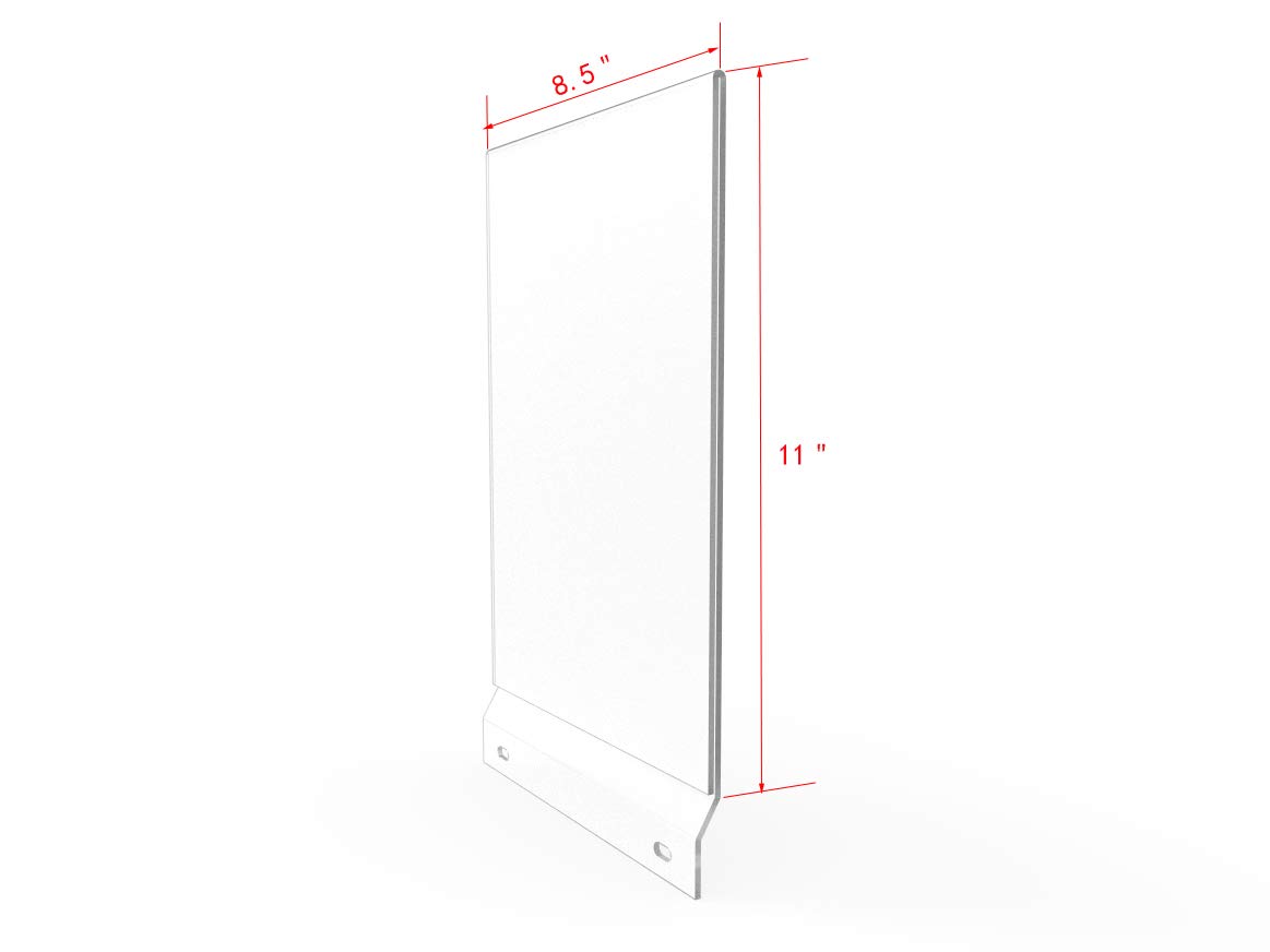 FixtureDisplays® Clear Acrylic Sign Holder for Suggestion Box & Ballot Box - 8.5x11 Graphics Header with Box Mount - Perfect for Offices, Voting Stations & Retail Displays (Model 10918-8.5x11header-NPF)