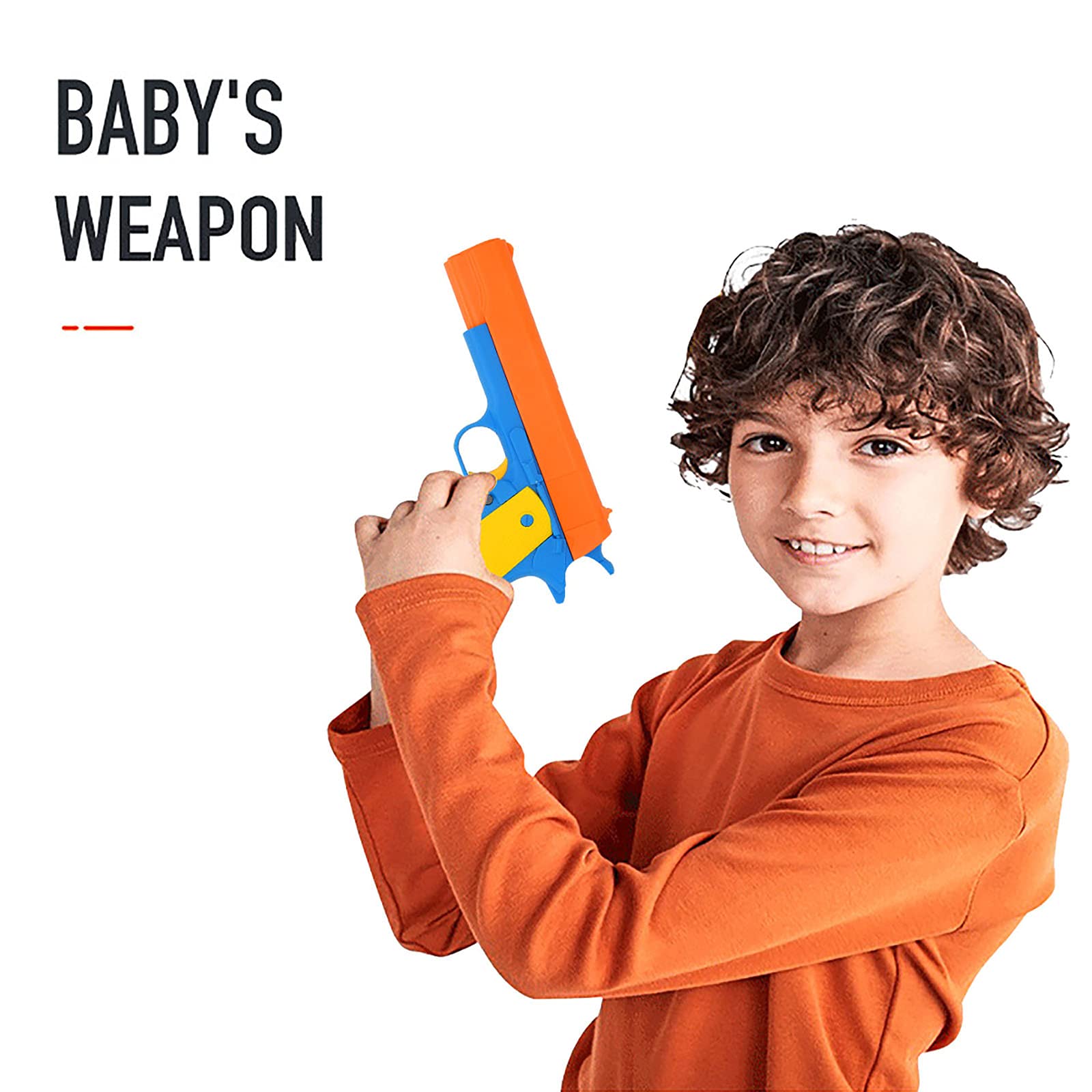 **Colt 1911 Toy Gun for Kids - Orange Rubber Bullet Pistol | Fun & Safe Outdoor Play | Unique Gift for Boys | Pretend Play, Nerf Battles & Birthday Parties**