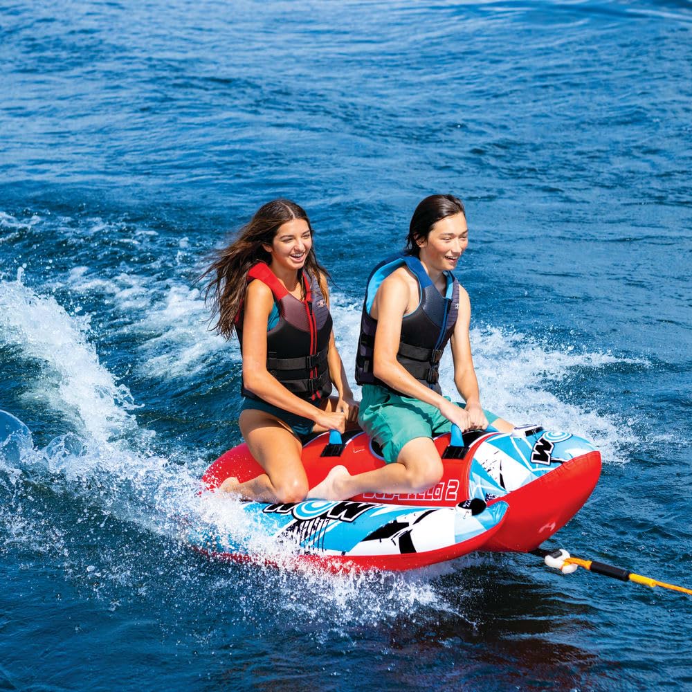 WOW Sports Super Sub Towable Tube for Boating - 1-2 Person Inflatable Water Tube with 340 lbs Capacity - Perfect for Water Sports, Lake & Ocean Fun - Great for Youth & Adults