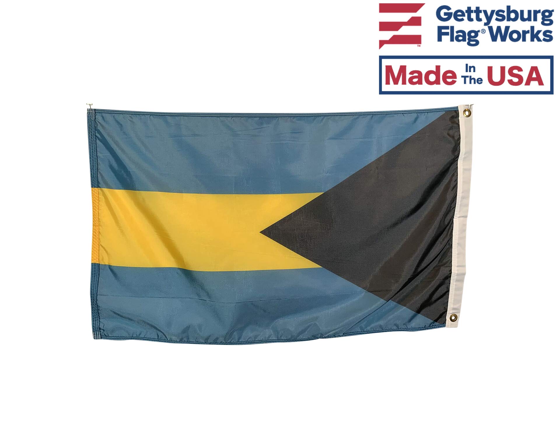 5x8 Feet Bahamas Flag - Durable All-Weather Nylon with Reinforced Stitching - USA Made - Perfect for Outdoor Decor, Beach Parties & Patriotic Displays