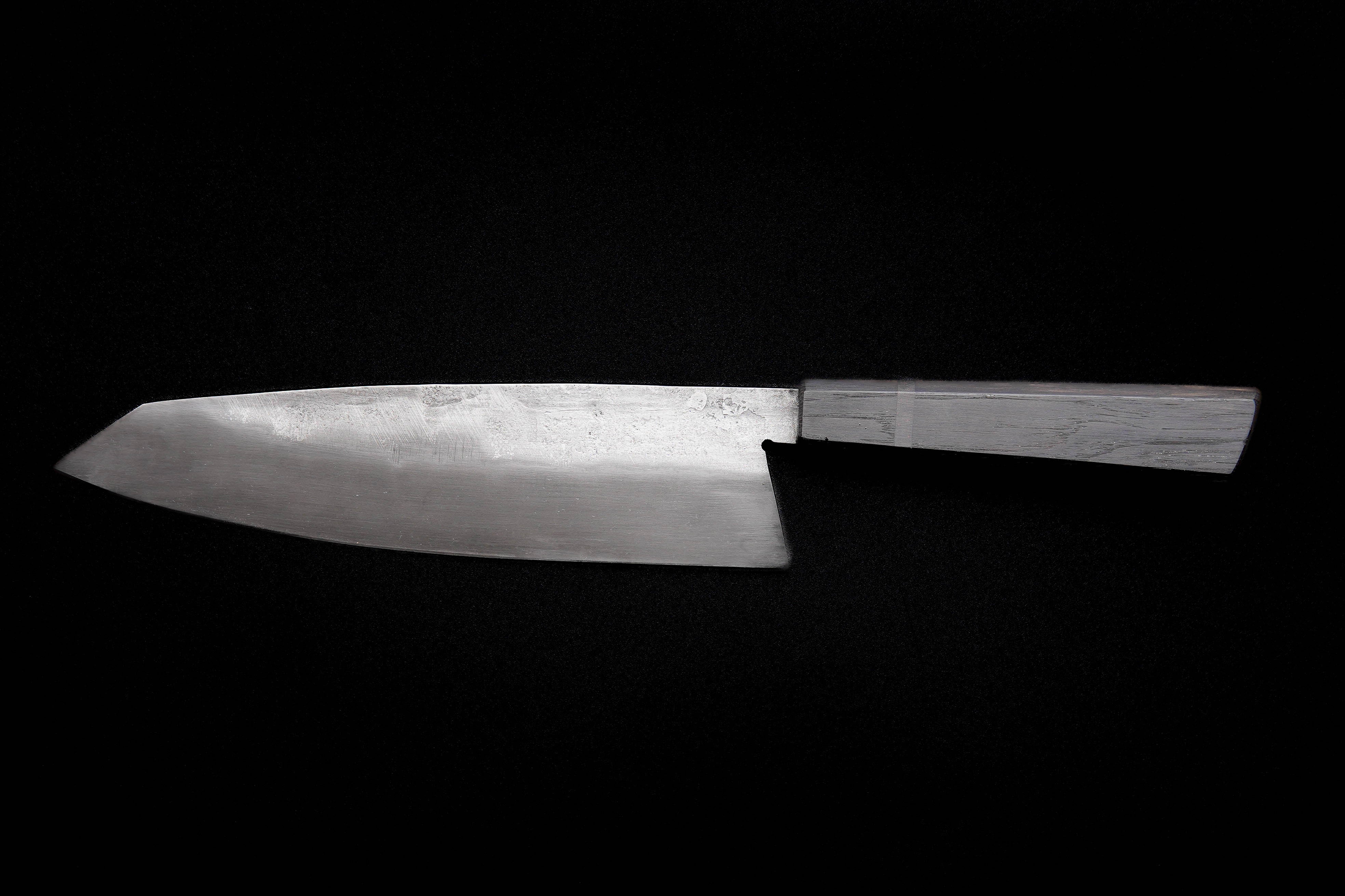 Fudo Forge 210mm Brute de Forge Gyuto Chef Knife - Handcrafted Japanese Kitchen Knife by Erich Orris #1321 - Perfect for Sushi, Meat Cutting & Professional Cooking