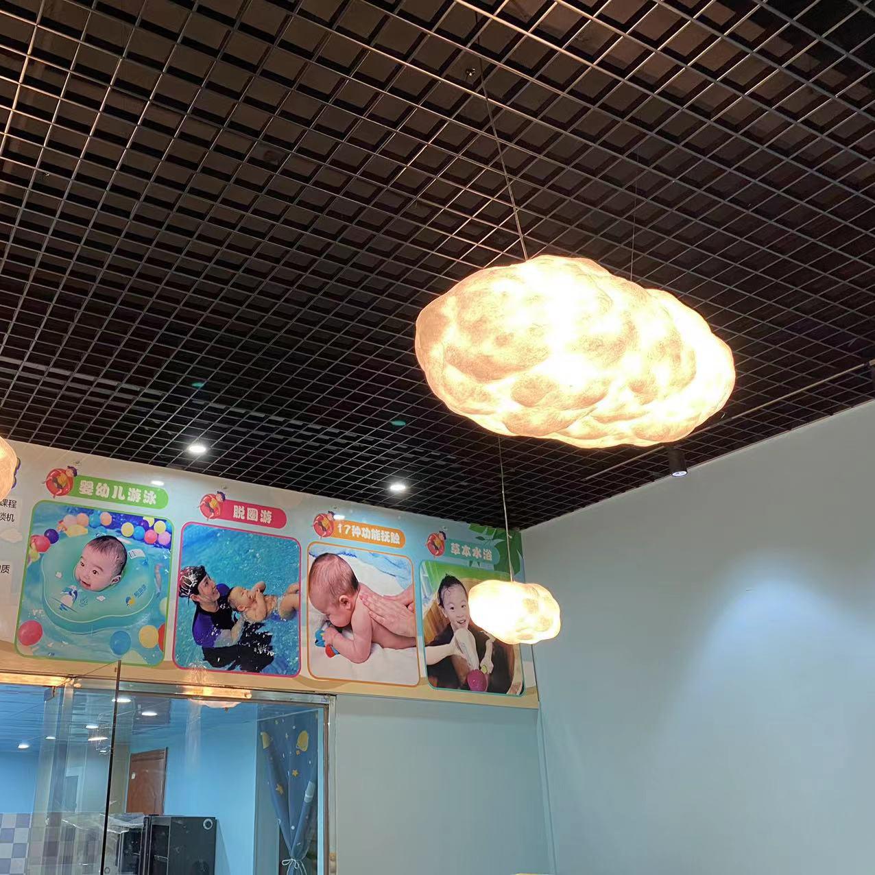 Modern Cloudy Glass Pendant Light - Elegant Hanging Ceiling Lamp for Kitchen, Dining Room & Bedroom - Perfect for Home Decor & Interior Lighting