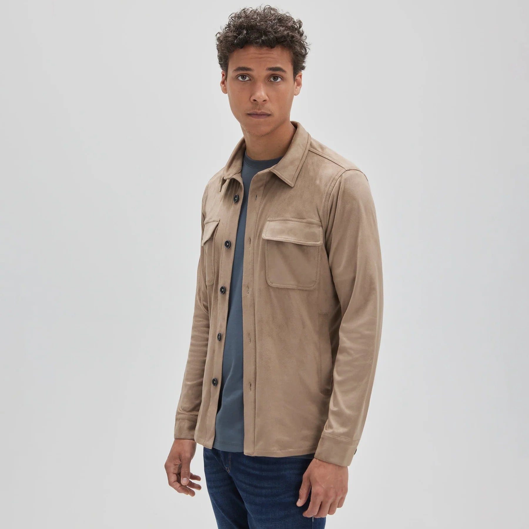 Premium Robert Barakett Suede Shirt Jacket for Men - Soft & Stylish Casual Wear - Perfect for Fall & Winter Outfits