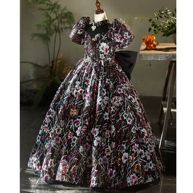 Adorable Baby Girl Puffy Beauty Pageant Dress - Toddler Princess Birthday Party Gown for Special Occasions | Perfect for Pageants, Photoshoots & First Birthday Celebrations