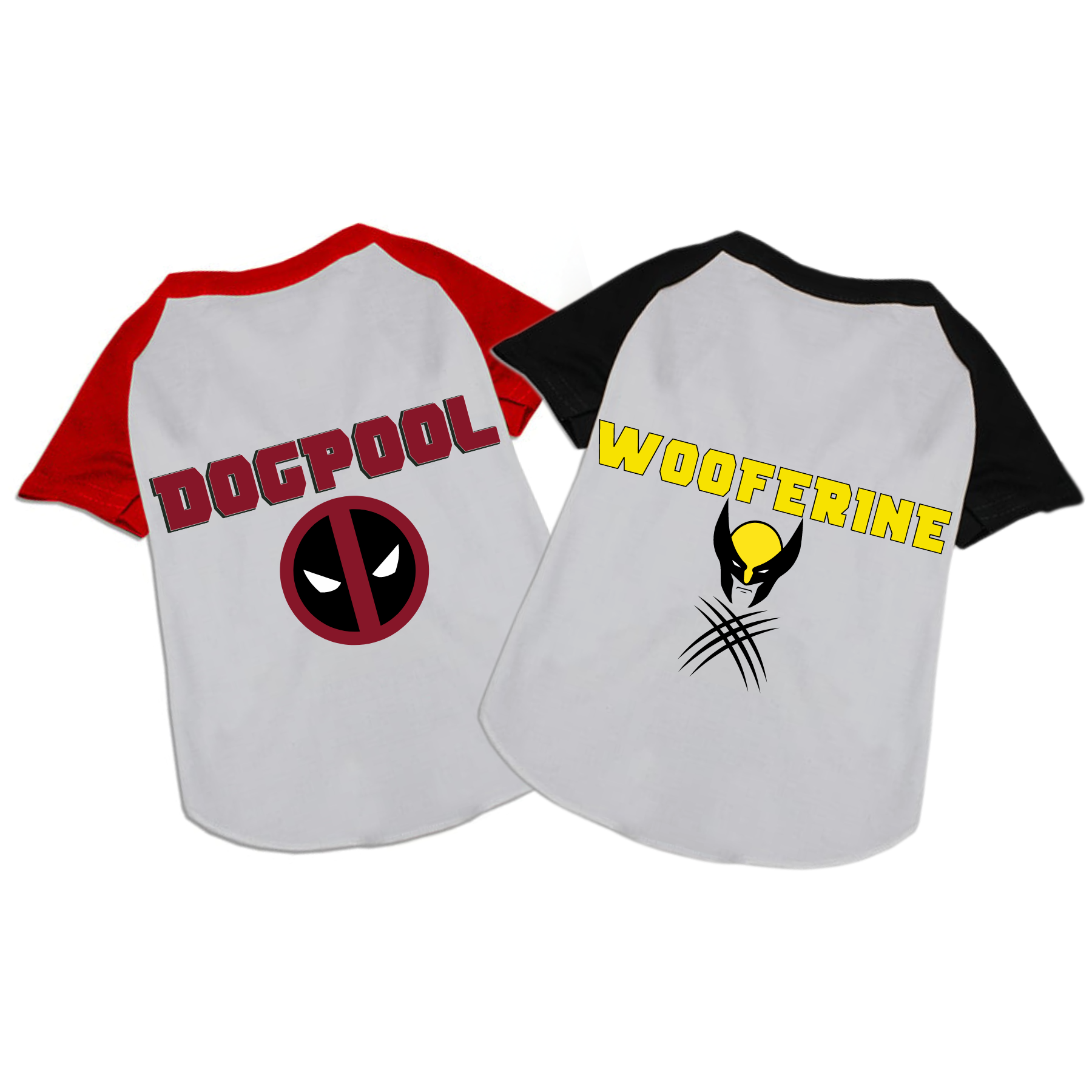 Dogpool & Wooferine Graphic Tee - Funny Superhero Dog T-Shirt for Pet Lovers - Perfect for Casual Wear, Gifts, and Comic Conventions