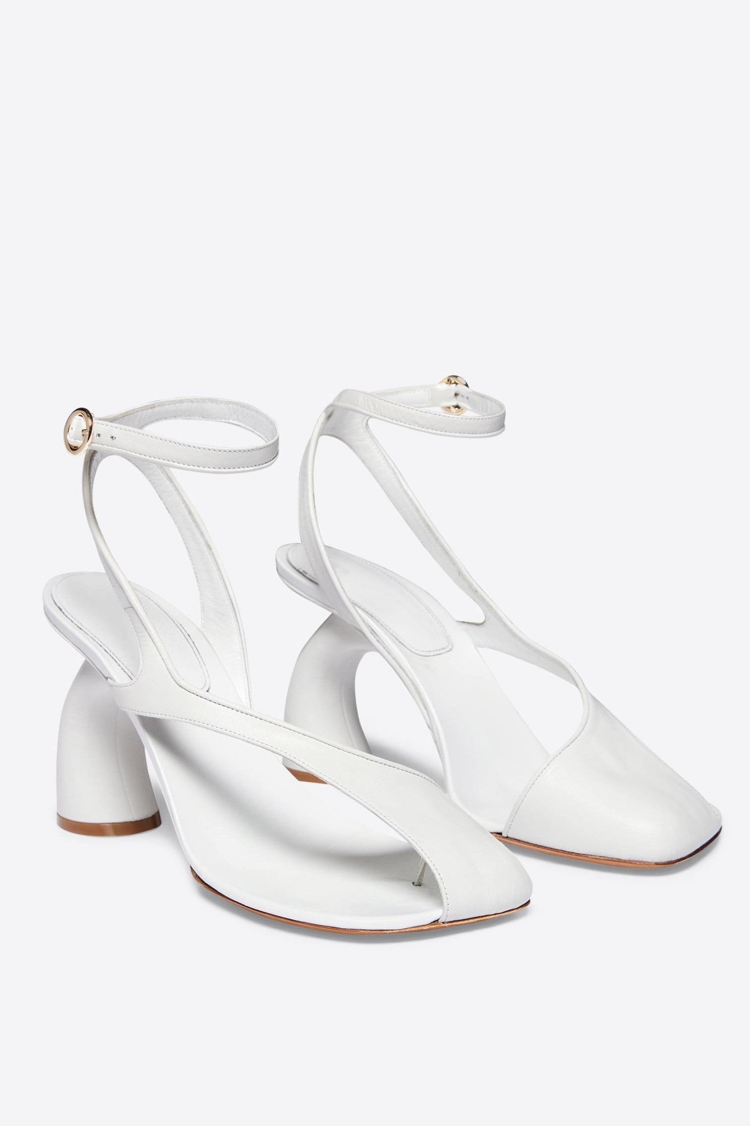 Janelle Cutout Heeled Sandals for Women - White Summer Dress Shoes | Perfect for Weddings, Parties & Date Nights