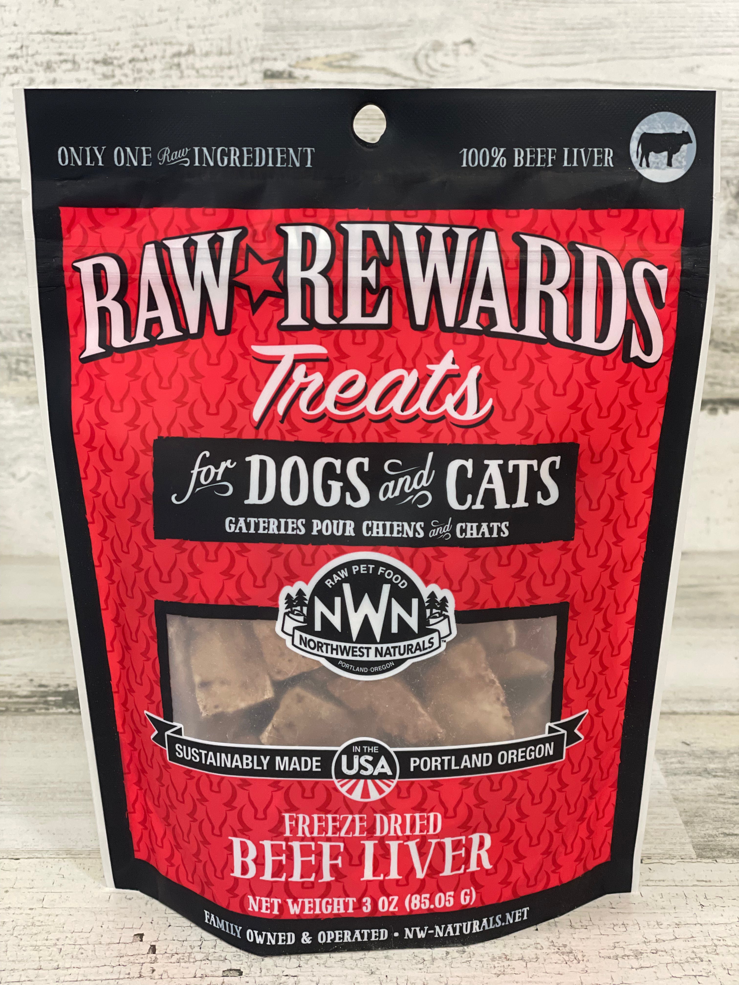 Northwest Naturals Freeze Dried Beef Liver Dog Treats - 3oz Raw Rewards - High Protein Snack for Training & Health - Perfect for Small & Large Breeds