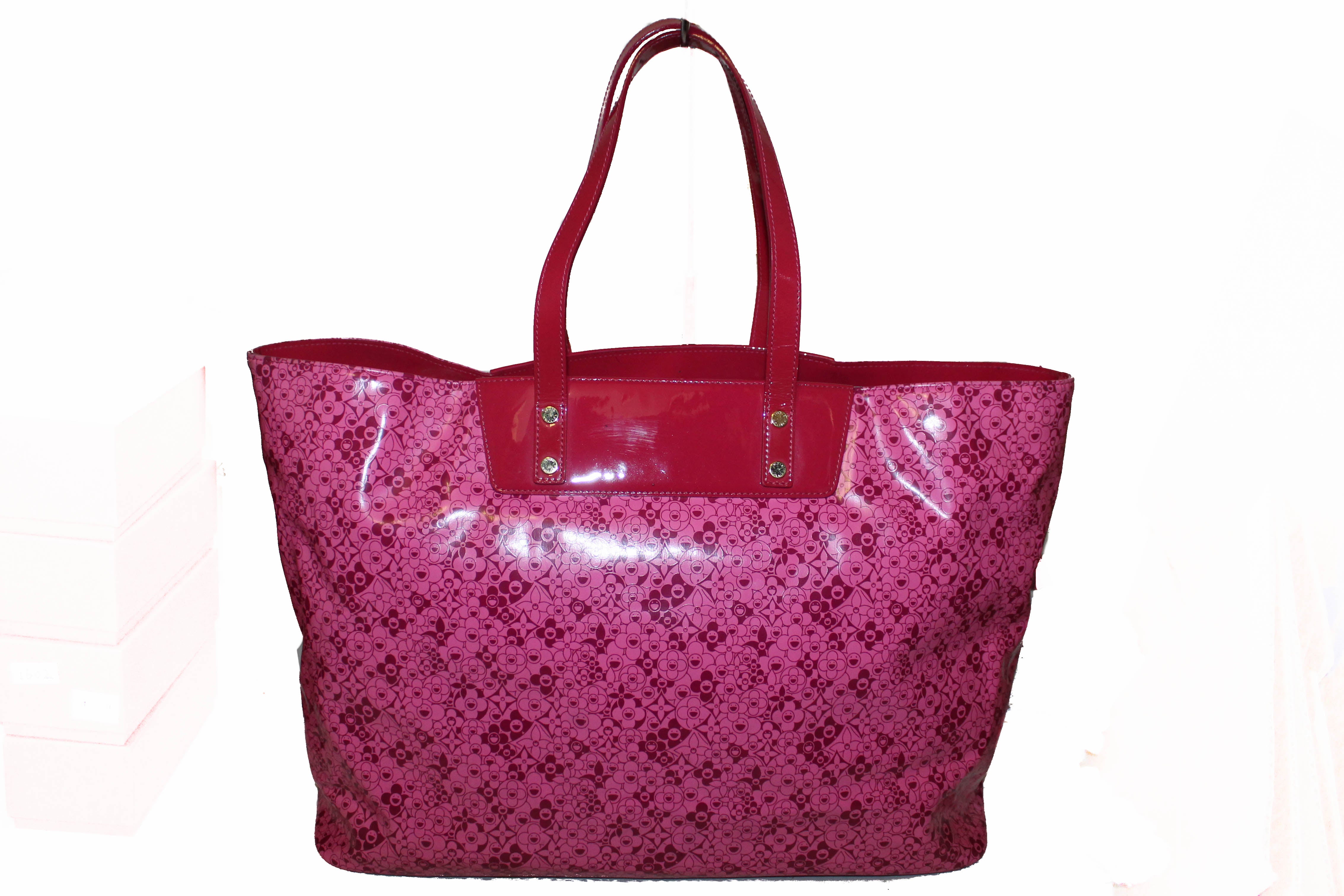 Authentic Louis Vuitton Limited Edition Pink Patent Leather Cosmic Blossom GM Tote Bag - Luxury Designer Handbag for Women, Perfect for Work, Travel & Special Occasions