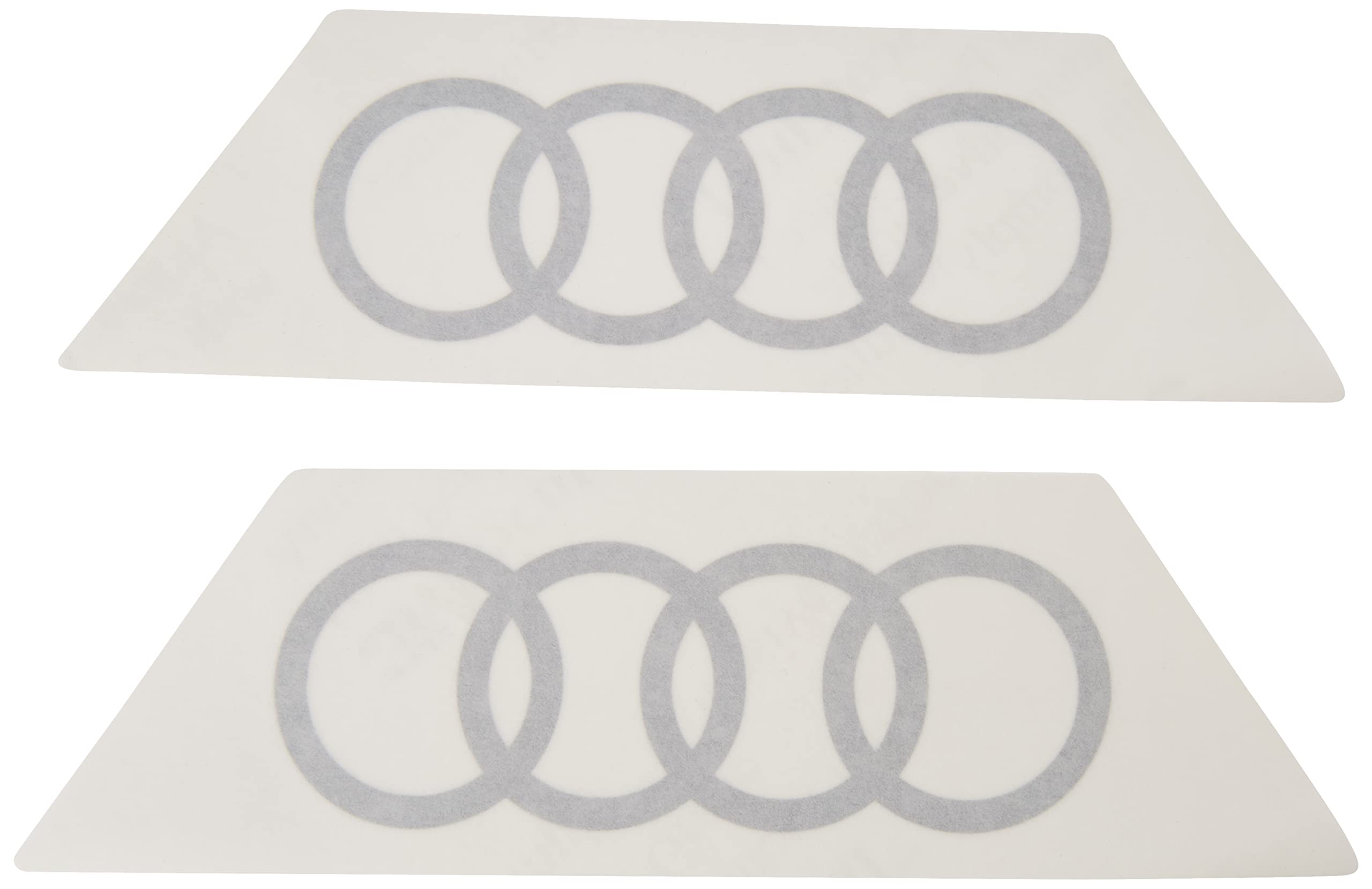 Audi Q2 Original Emblem Stickers - Silver Chrome Rings - Adhesive Column Badge - C-Blade Design for Car Exterior Decoration & Customization