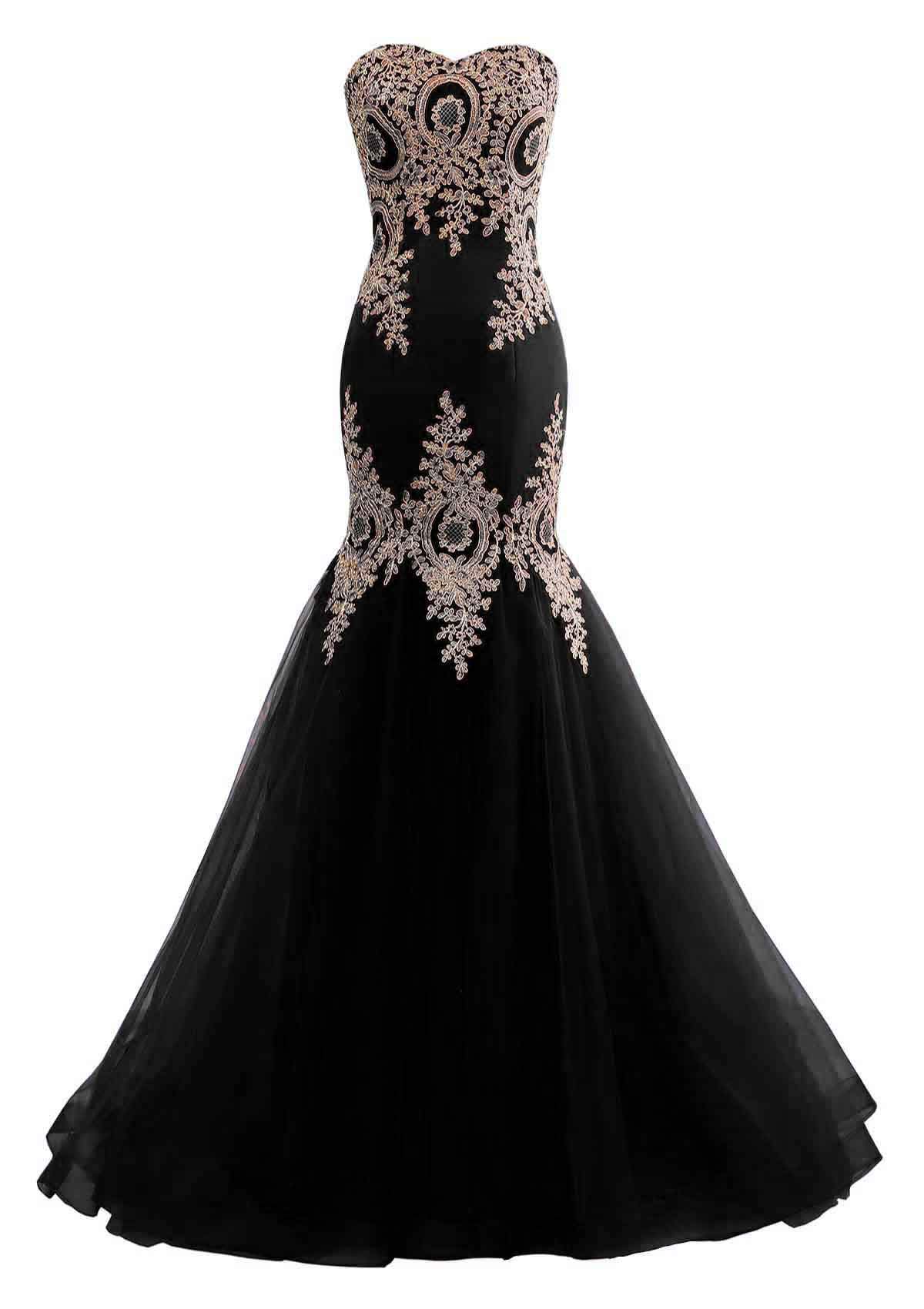 Elegant Mermaid Tulle Prom Dresses 2023 - Lace Appliques Formal Evening Gowns for Women | Perfect for Wedding, Bridal Party, Homecoming & Special Occasions