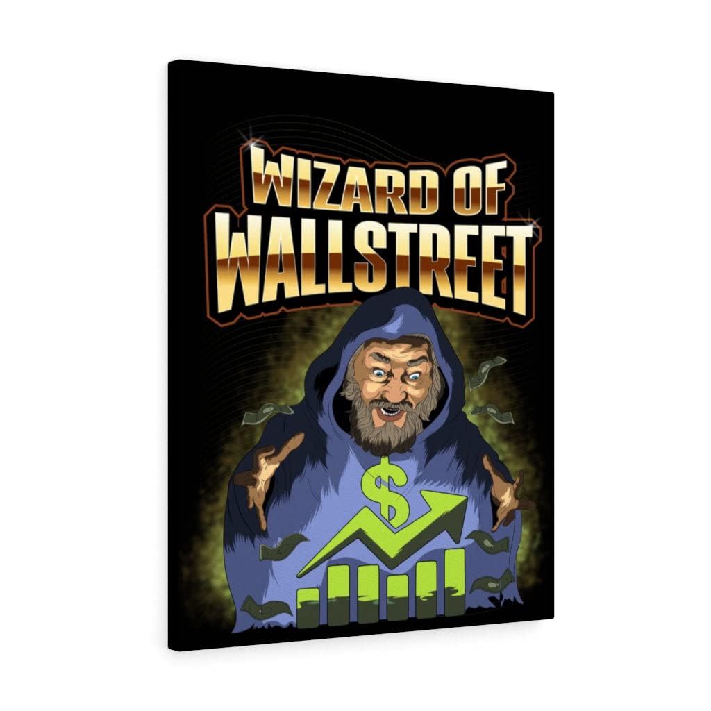 Wizard of Wall Street Canvas Print - Money Motivation Wall Art - Stock Market Art for Home & Office Decor - Perfect Gift for Finance Lovers & Investors