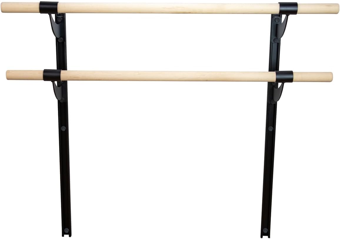 VITA Wall-Mounted Adjustable Ballet Barre - Solid Wood Dance Bar for Home, Studio & Gym - Made in USA - Perfect for Ballet, Pilates & Fitness Training - Kids & Adults Exercise Equipment for Dance Practice & Workouts