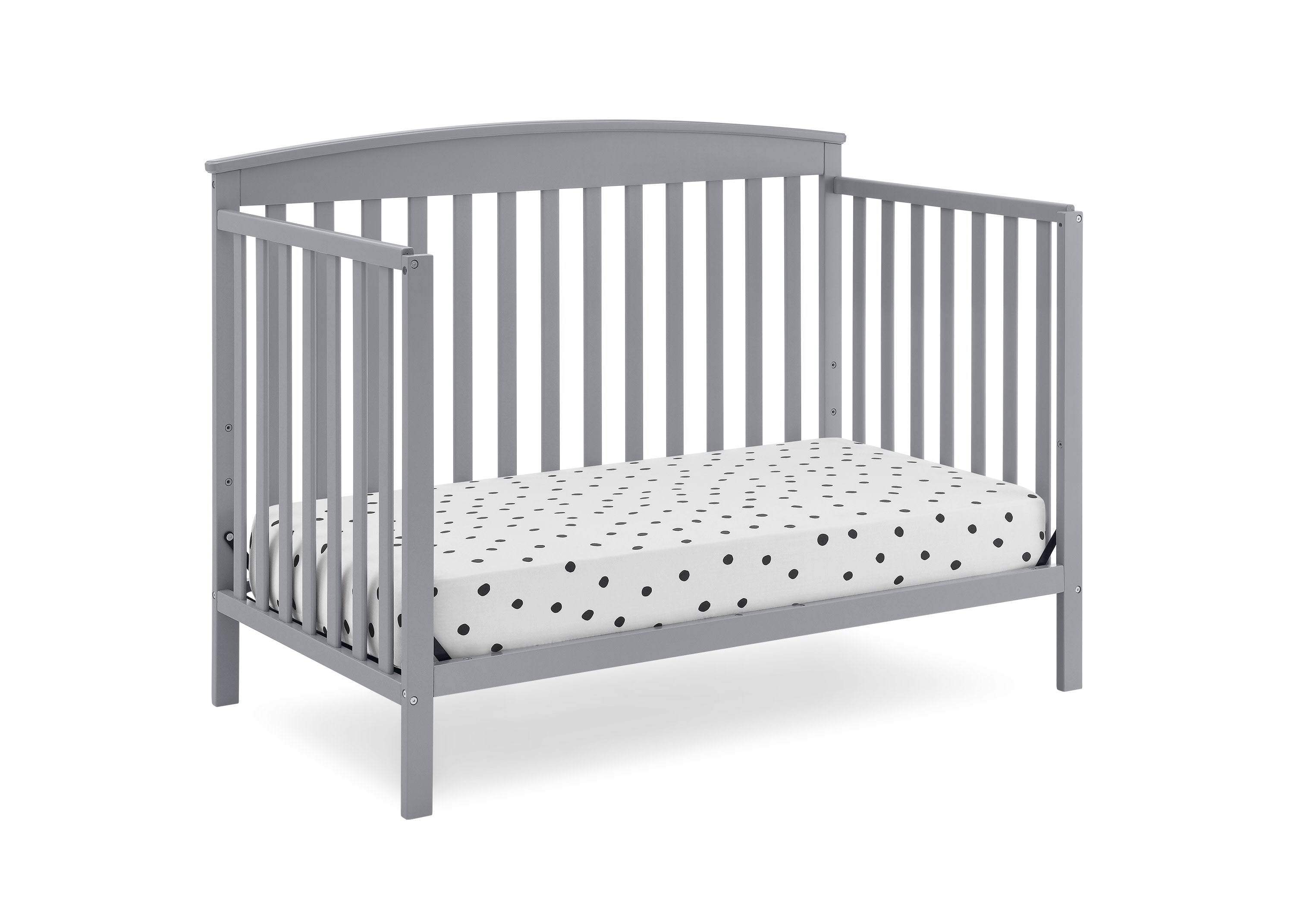 Hanover 6-in-1 Convertible Baby Crib with Mattress - Toddler Bed & Daybed Conversion - Nursery Furniture for Newborns to Teens - Perfect for Small Spaces & Growing Families