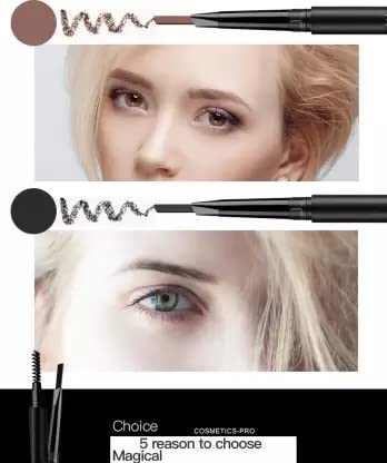 Best 2-in-1 Eyebrow Pencil - Waterproof & Long Lasting - Pack of 1 - Perfect for Eyebrow Shaping and Filling - Ideal for Daily Makeup and Professional Use