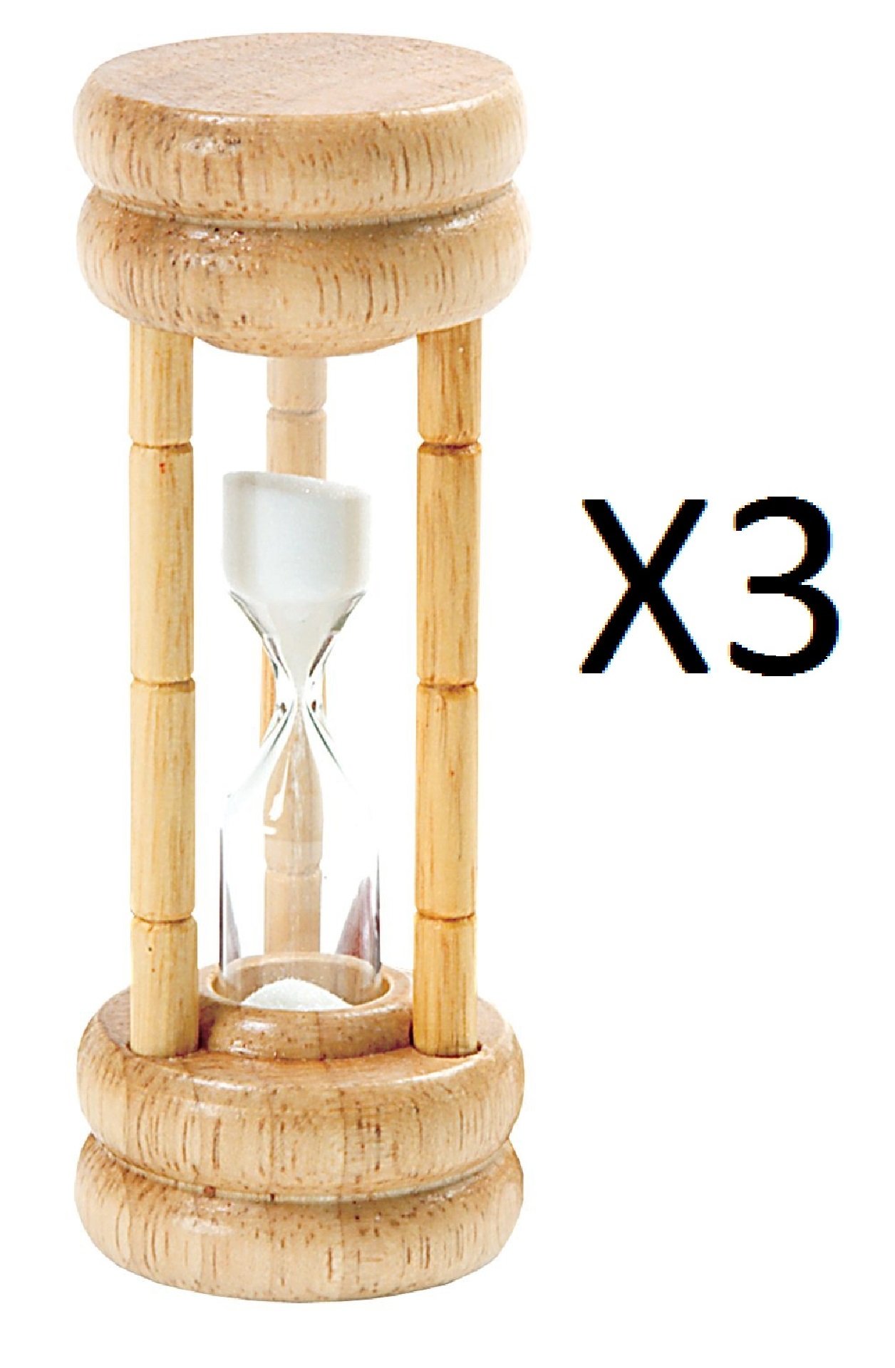 3 Minute Egg Timer with White Dial and Glass Case - Perfect for Cooking, Baking, and Kitchen Use