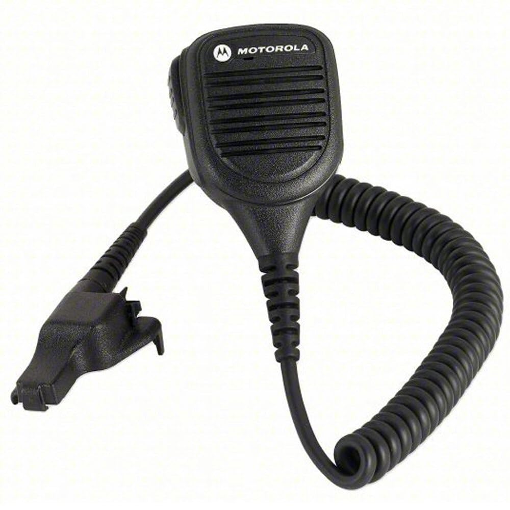 Motorola PMMN4045B Noise Cancelling Remote Speaker Mic for XTS 5000 & XTS 2500 Two-Way Radios - Clear Communication for Police, Firefighters & Security Professionals
