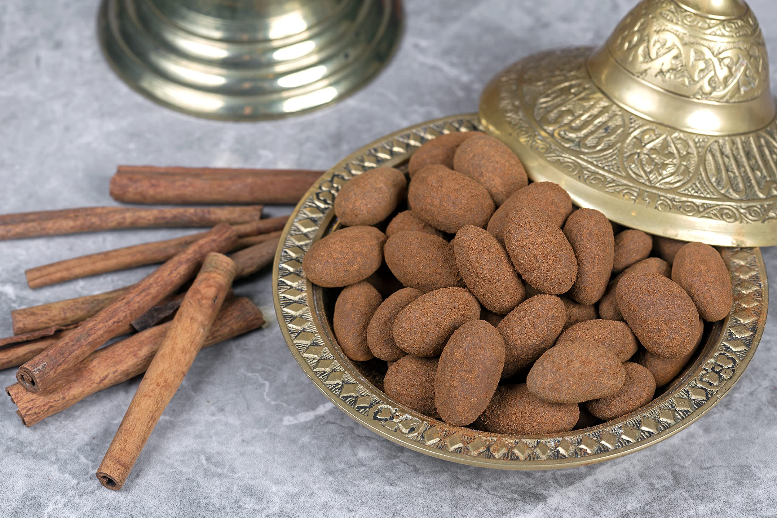 Premium Hafiz Mustafa 1864 Istanbul Cinnamon Milk Chocolate Covered Almonds in Gift Tin (3 x 1.1 lb) - Gourmet Turkish Delight, Perfect for Coffee Breaks, Tea Parties & Holiday Gifting
