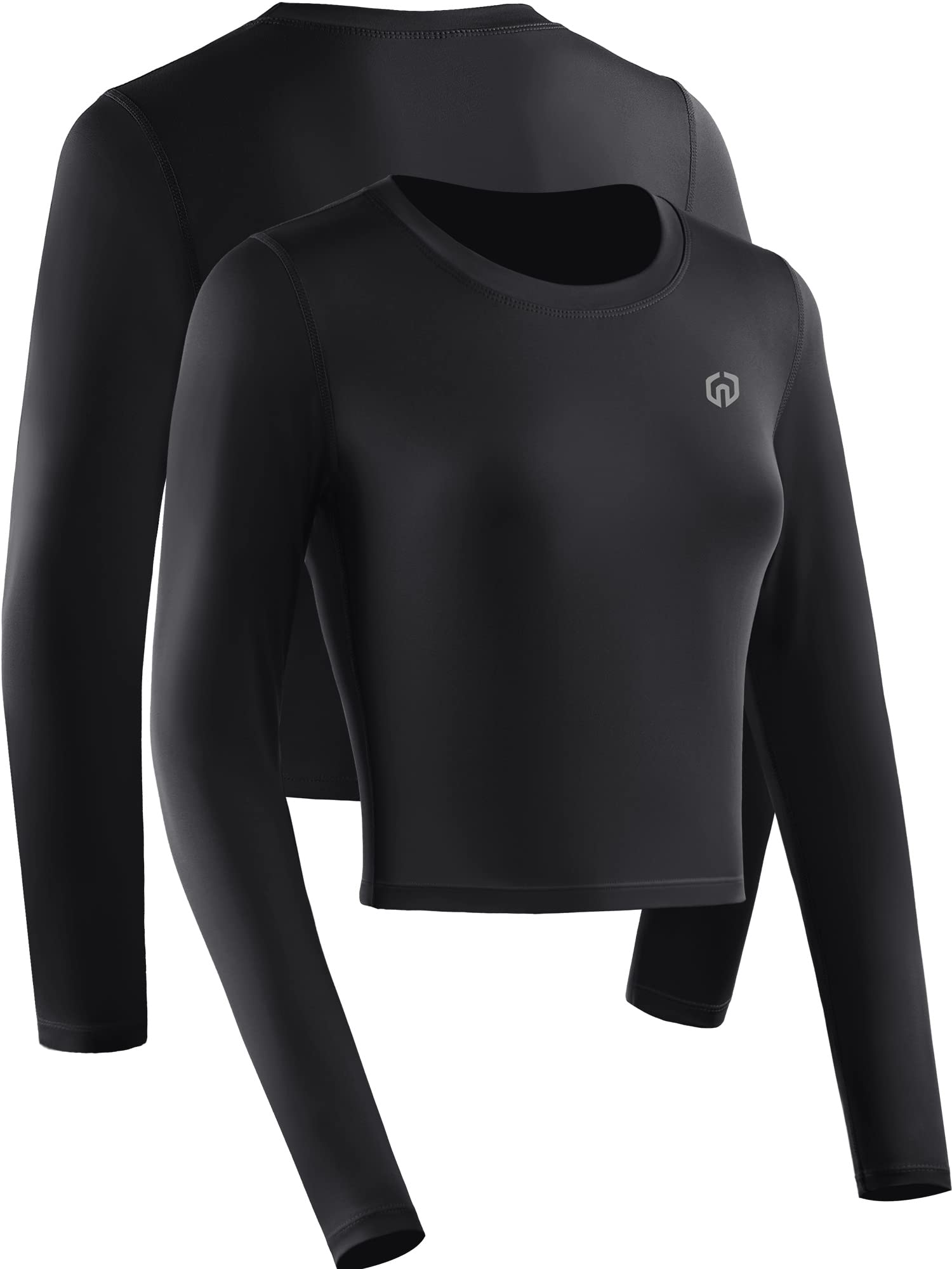 NELEUS Women's Workout Shirts - 3 Pack Athletic Running Crop Tops for Yoga, Gym & Fitness Training - Moisture Wicking & Breathable Activewear